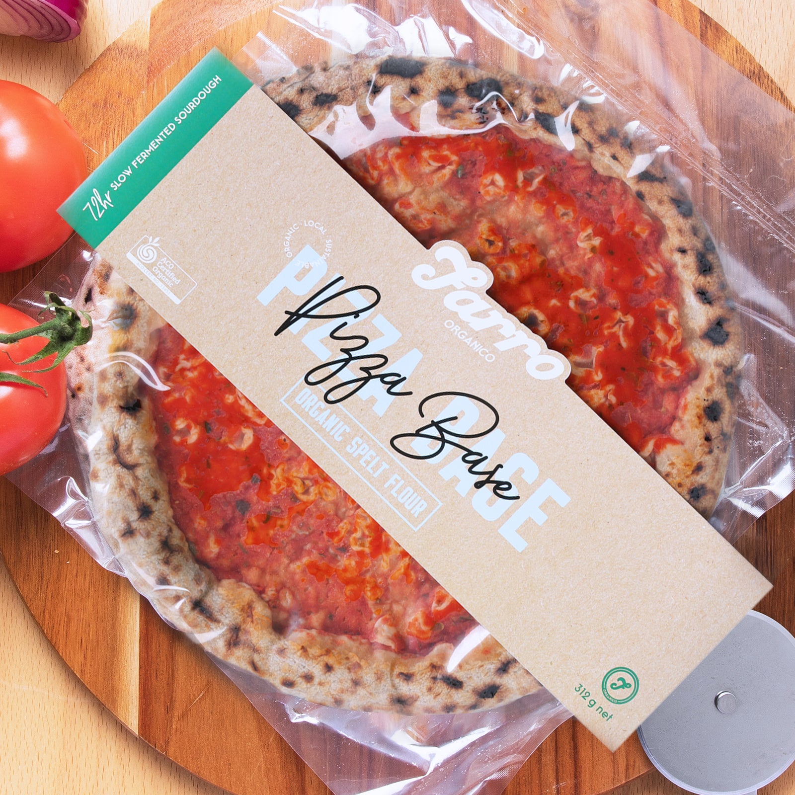 Certified Organic No-Sugar-Added Spelt Wheat Pizza Base (25cm) - Horizon Farms