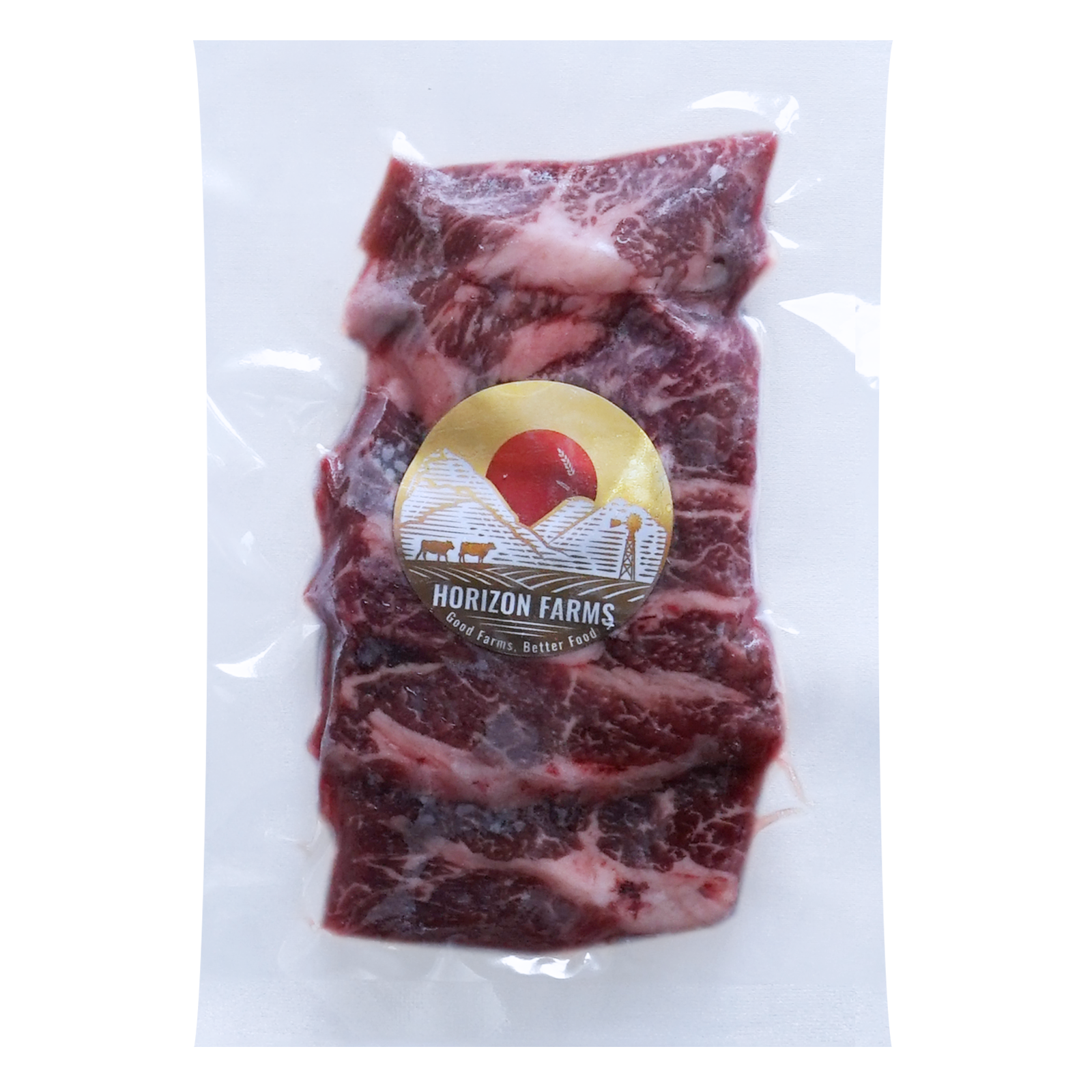 Japanese Range-Free Wagyu Beef Chuck Shoulder BBQ Slices from Iwate (100g) - Horizon Farms