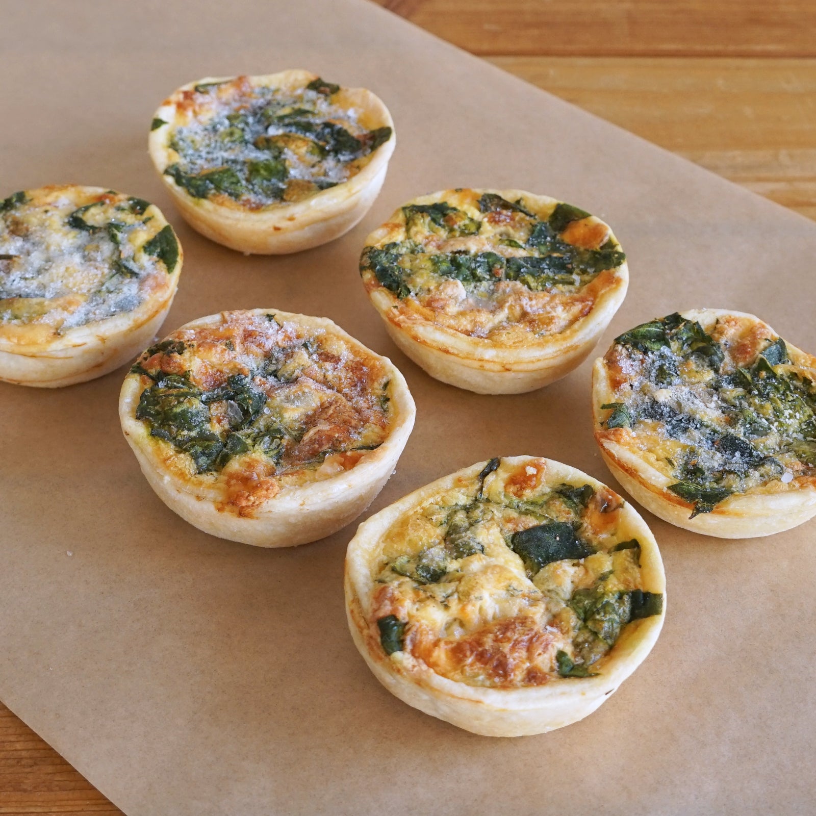 All-Natural Party-Size Spinach & Cheese Quiche from Australia (6pc)