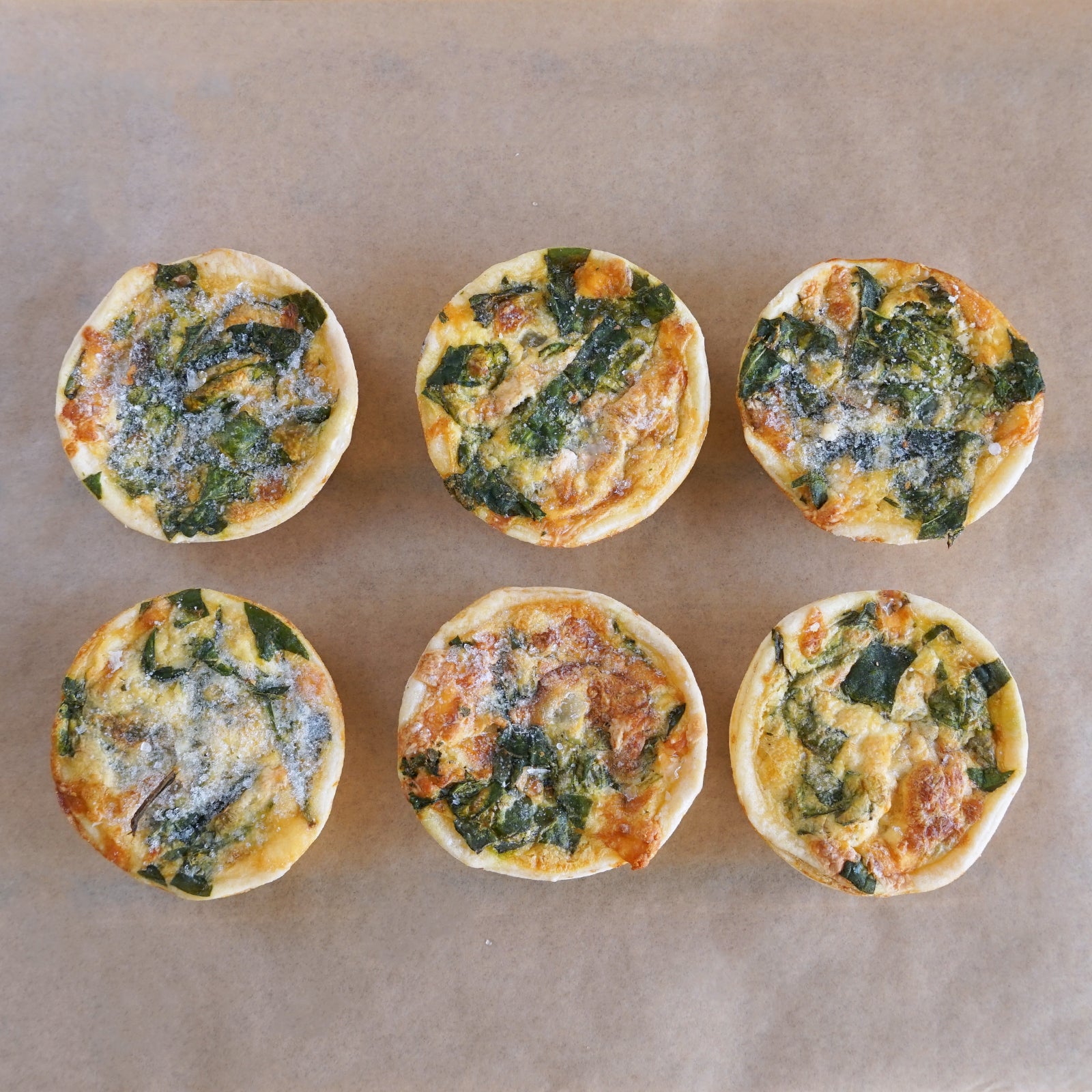 All-Natural Party-Size Spinach & Cheese Quiche from Australia (6pc)