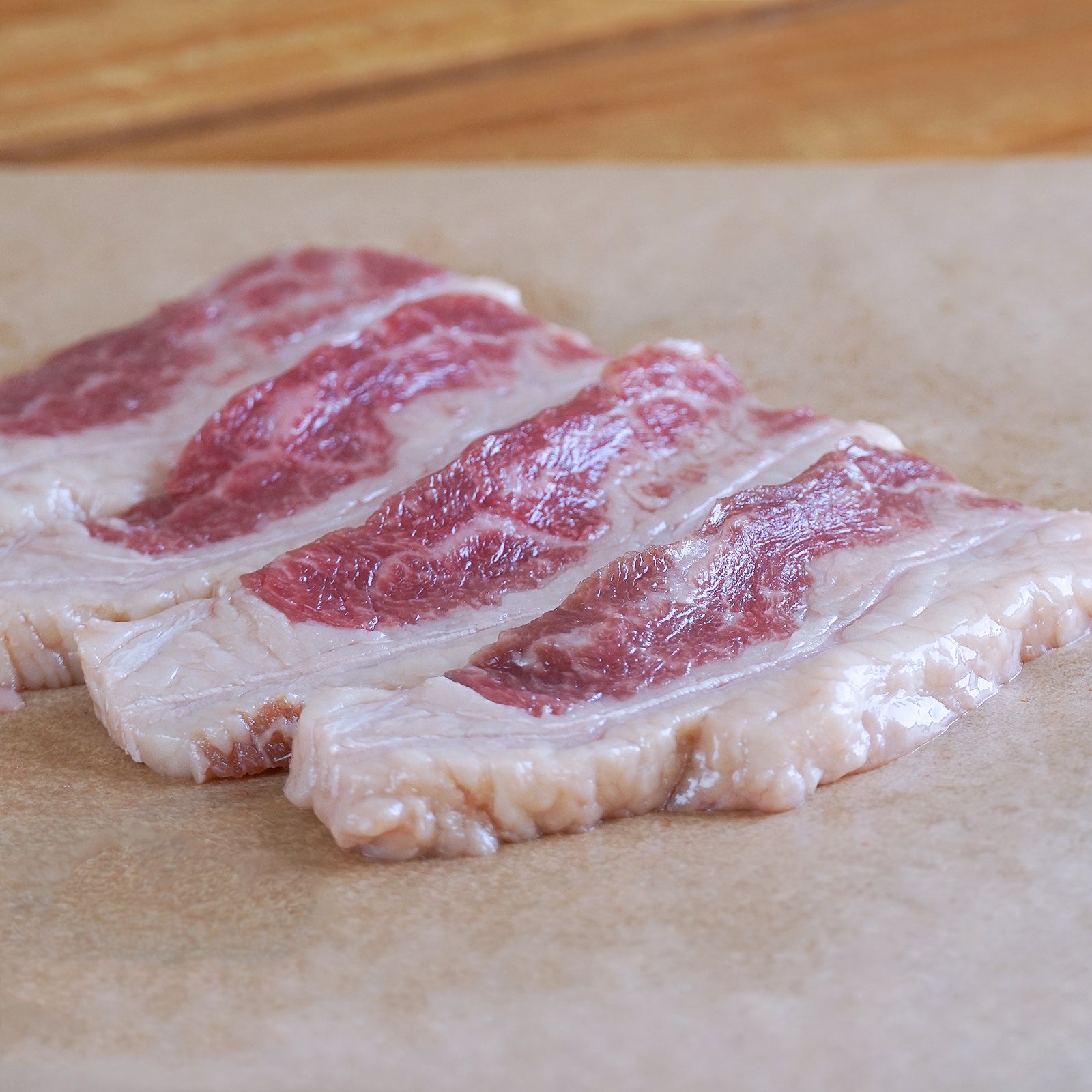 Premium American Grain-Fed Beef Belly BBQ Slices from the USA (100g)