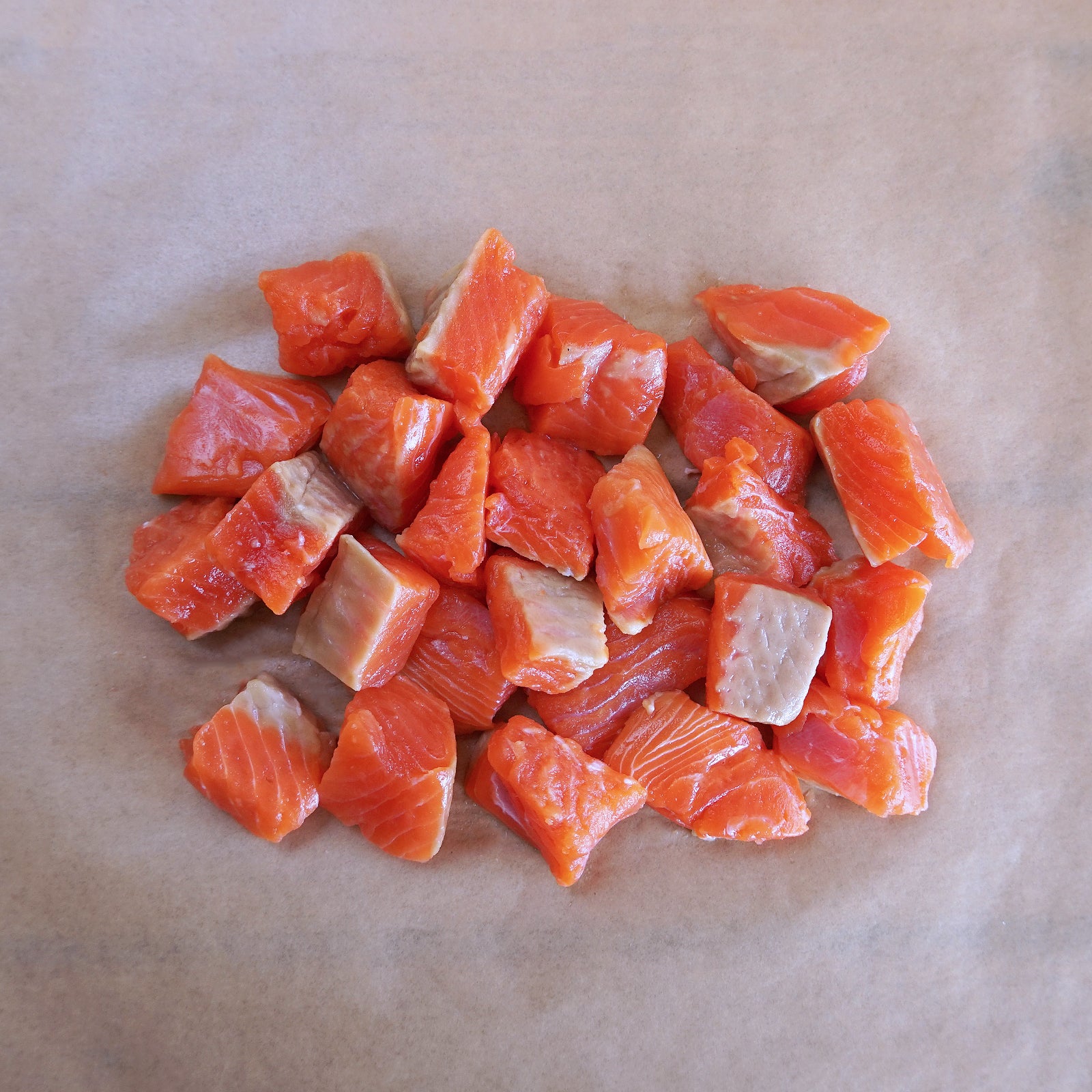 Wild-Caught Sashimi Grade Sockeye Salmon Dice Cuts from Canada B-Grade (200g) Best By: March 9th, 2025 - Horizon Farms