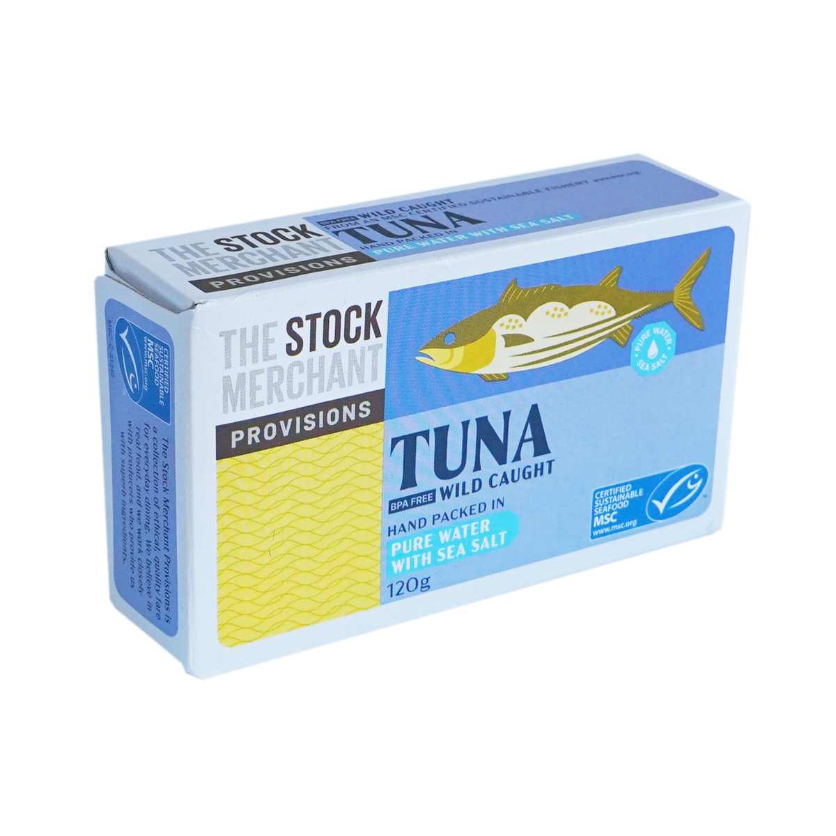 MSC Certified BPA-Free Wild-Caught Canned Tuna in Water (120g x 5)