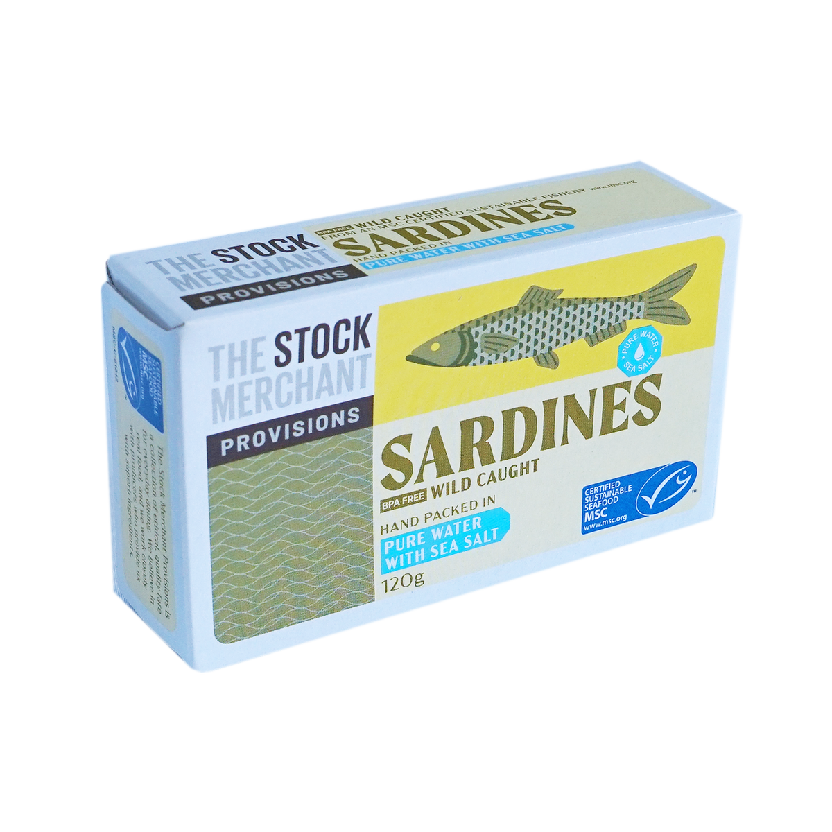 MSC Certified BPA-Free Wild-Caught Canned Sardines in Water (120g x 5)