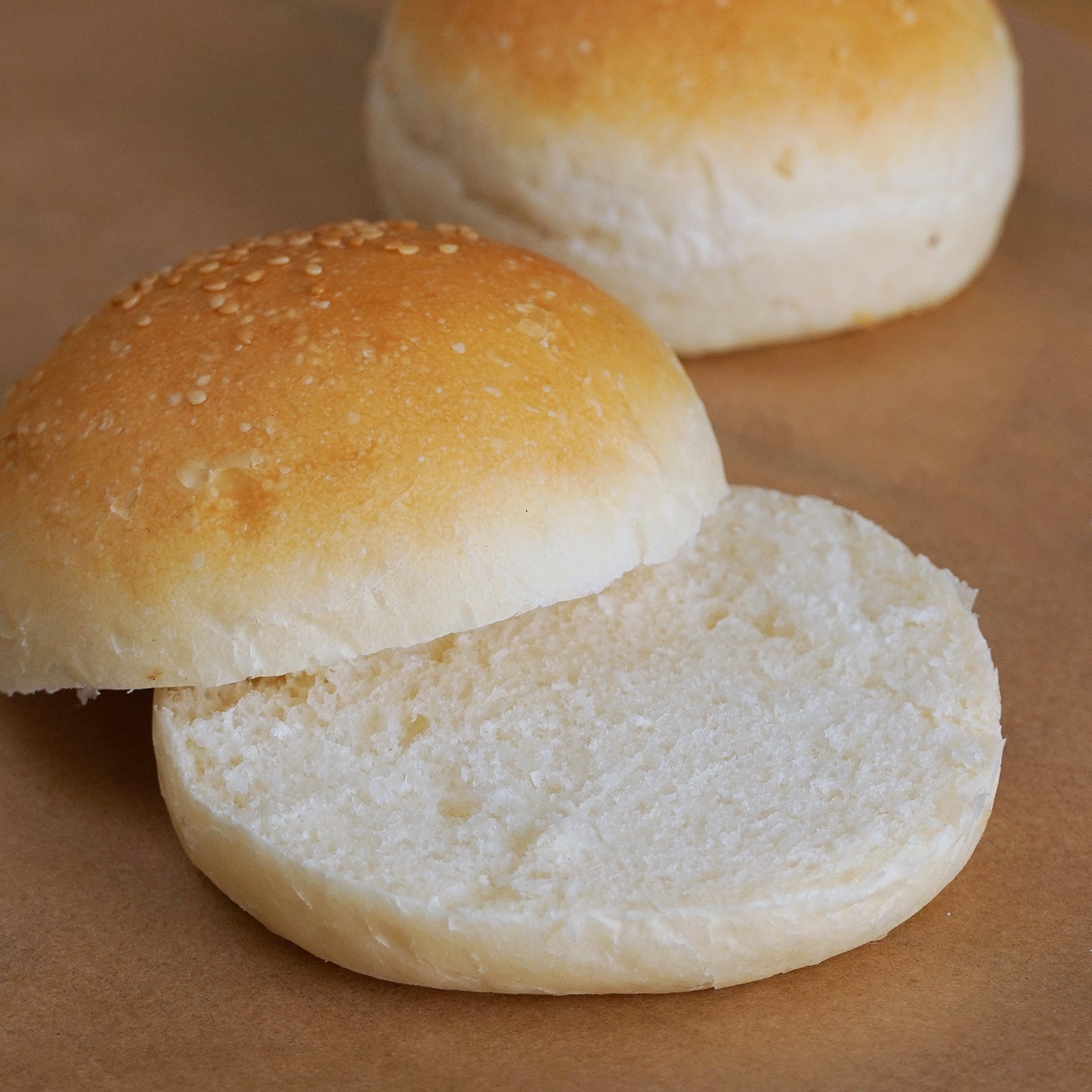 All-Natural Handmade Sugar-Free Egg-Free Hamburger Buns with Sesame Seeds (2pc) - Horizon Farms