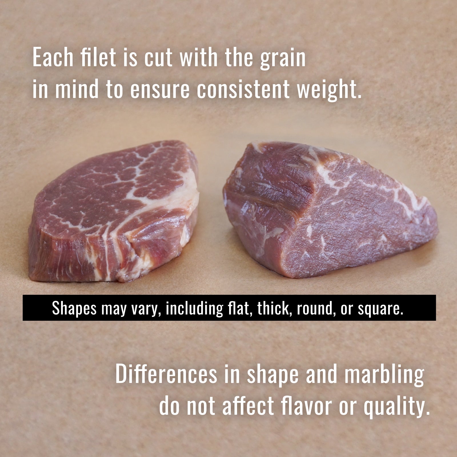 Grain-Fed Beef Filet Steak from New Zealand (80g x 10 packs) - Horizon Farms
