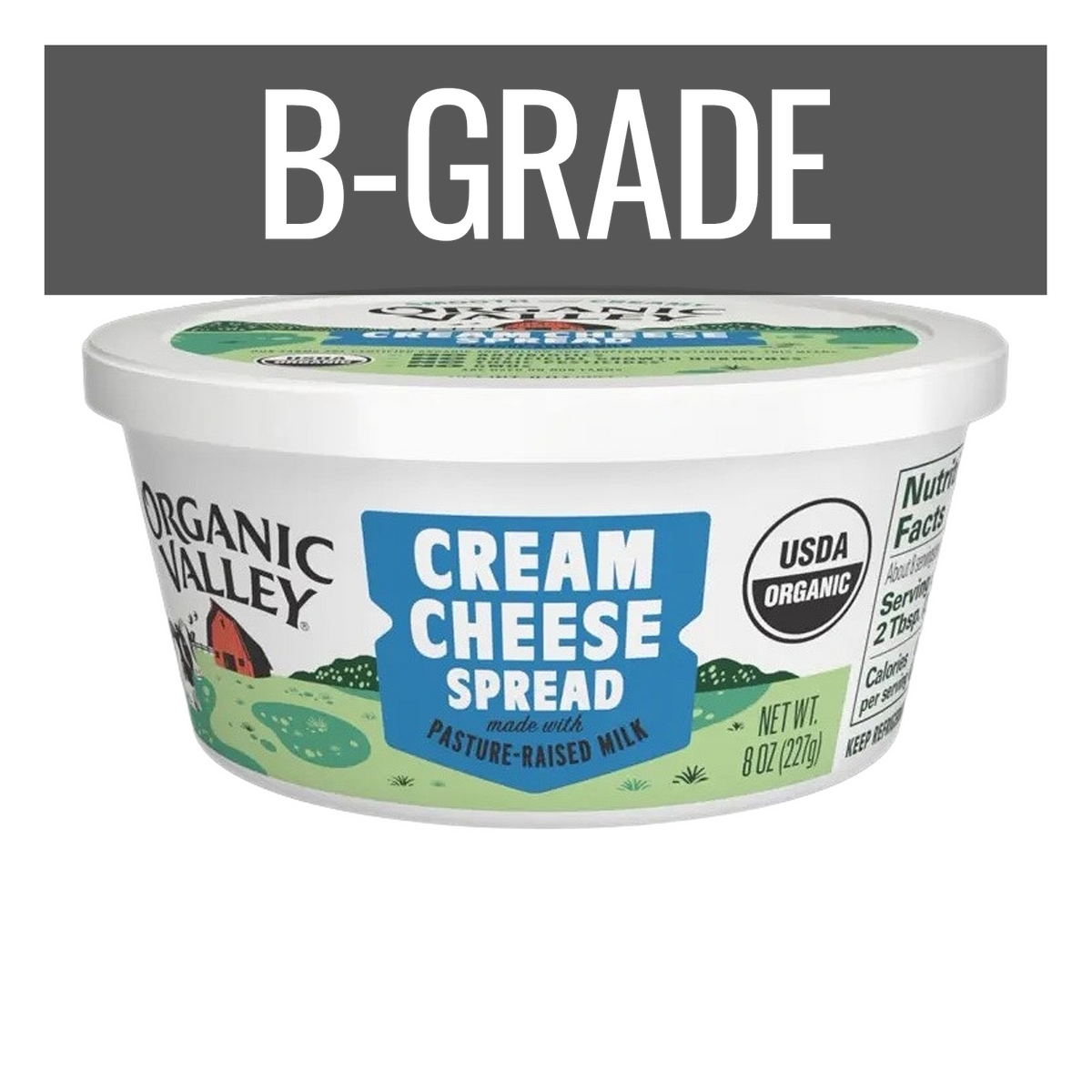 Certified Organic Cream Cheese from the USA B-Grade (227g) Best By: November 14th, 2026 - Horizon Farms