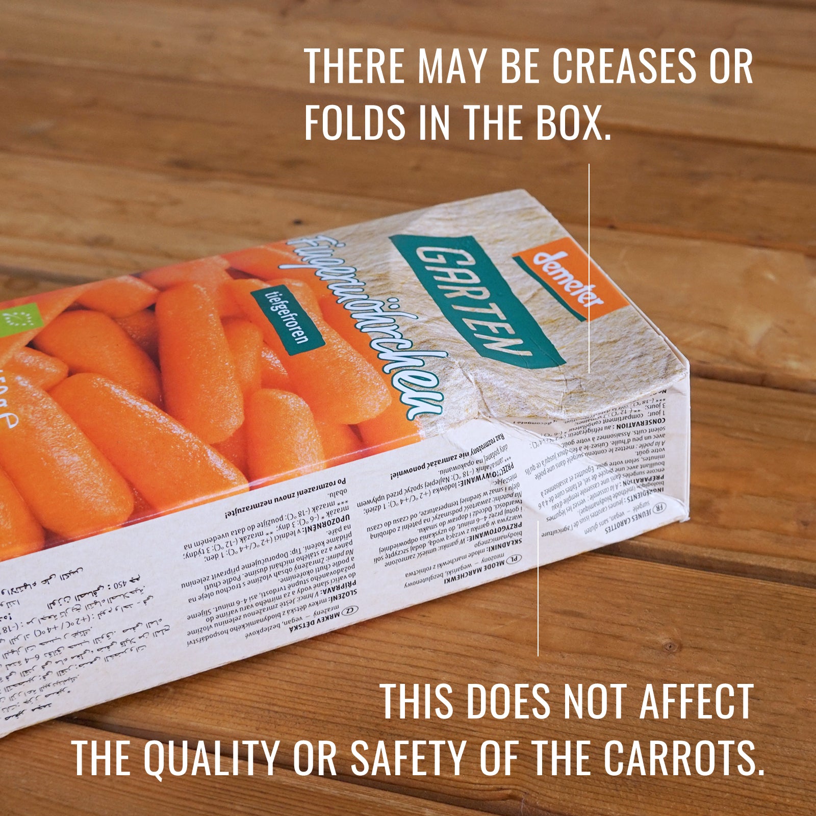 Certified Organic Frozen Baby Carrots from The Netherlands (450g) - Horizon Farms