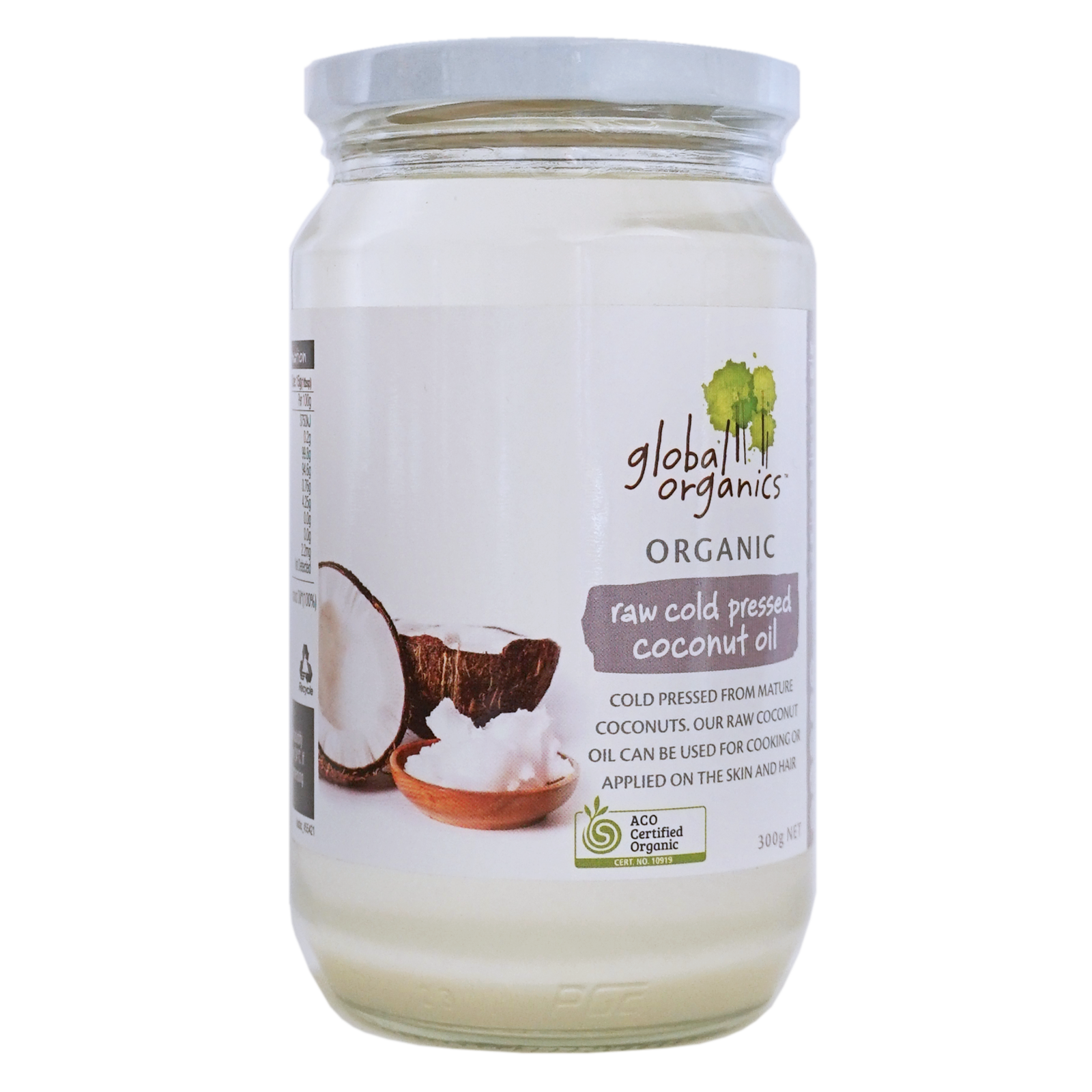 Organic Raw Cold-Pressed Coconut Oil (300g) - Horizon Farms