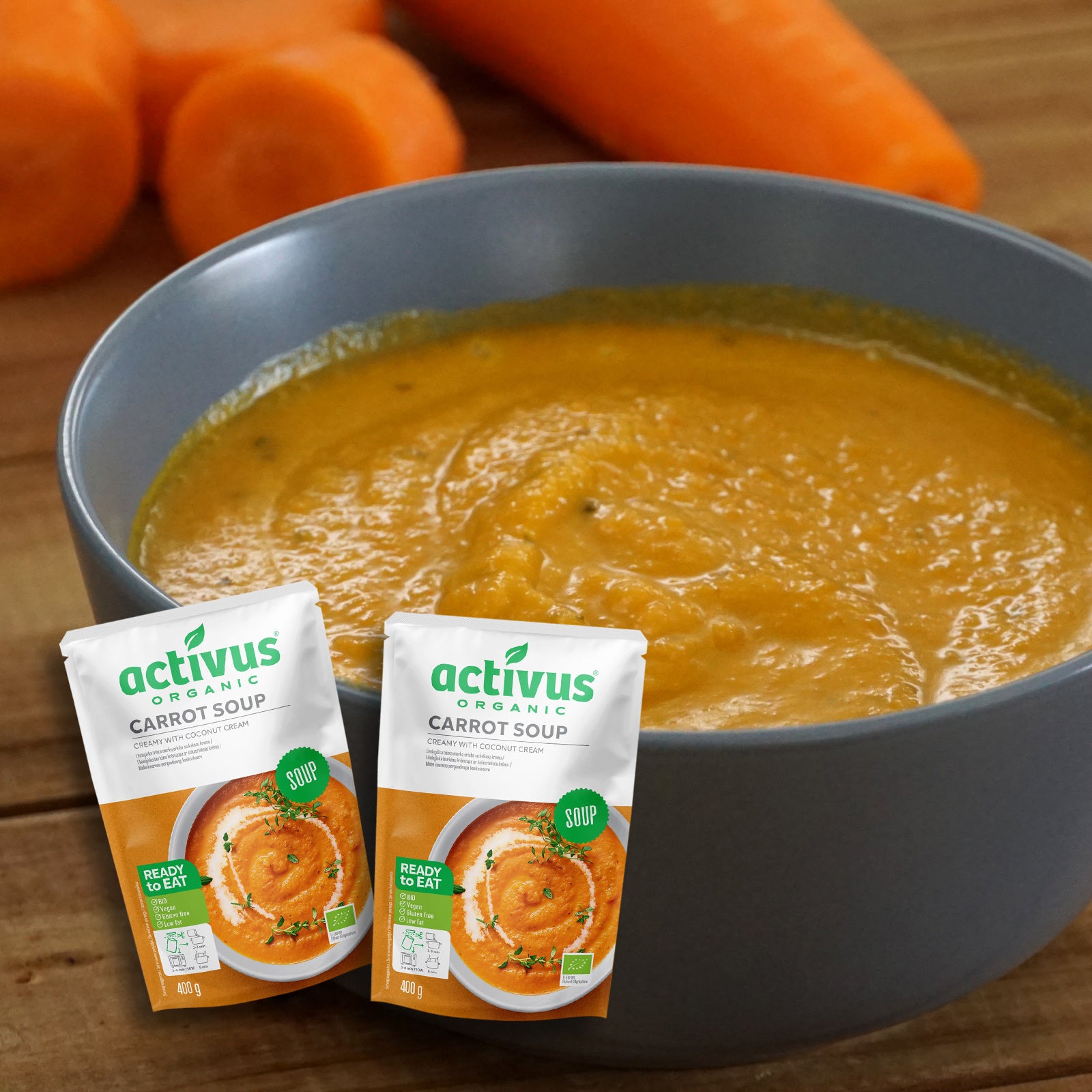 Certified Organic Carrot Soup (800g) - Horizon Farms