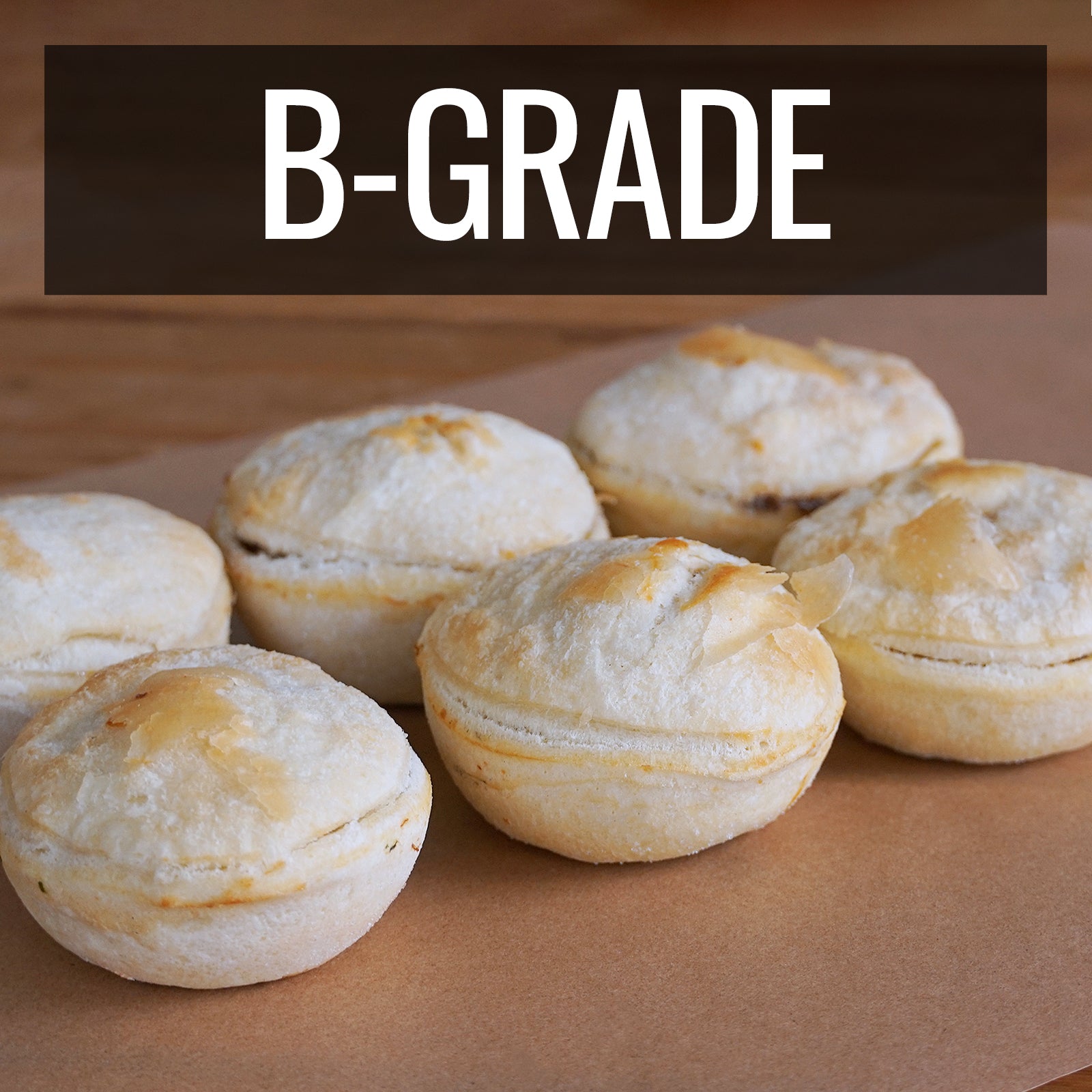All-Natural Party-Size Grass-Fed Aussie Beef Meat Pies B-Grade from Australia (6pc)