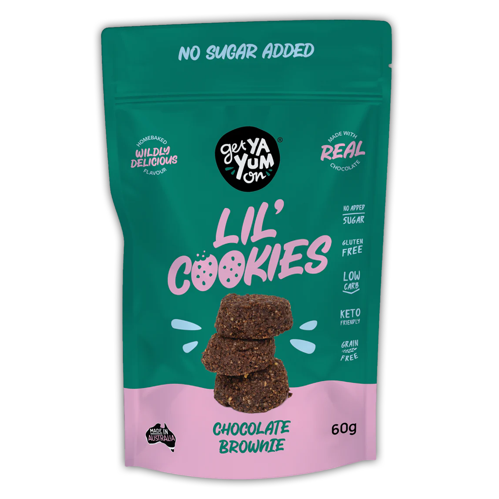 Gluten-Free No-Sugar-Added Chocolate Brownie Cookies from Australia (60g)