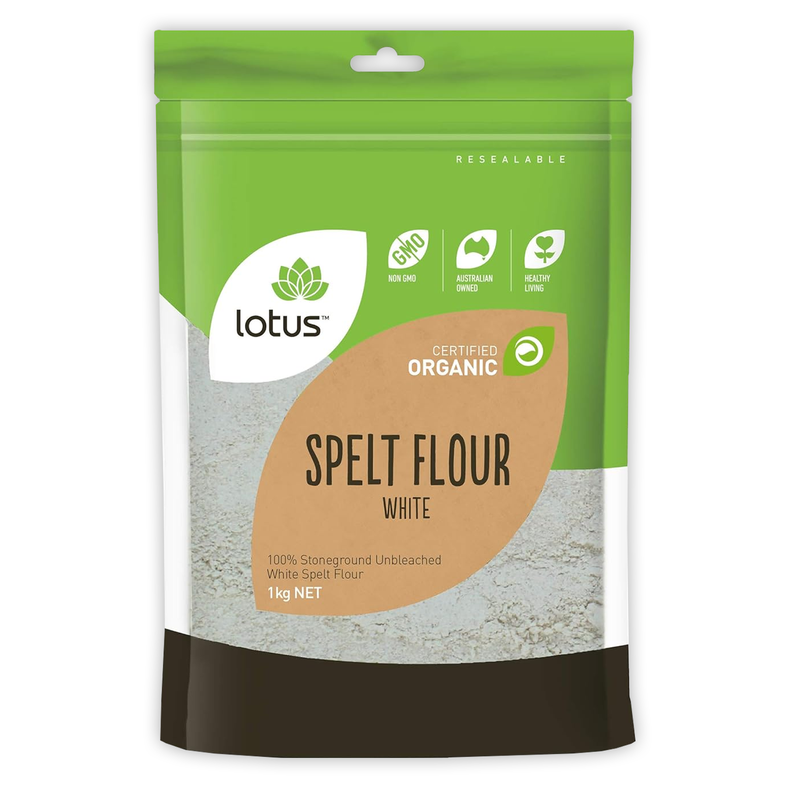 Certified Organic White Spelt Flour from Australia (1kg)