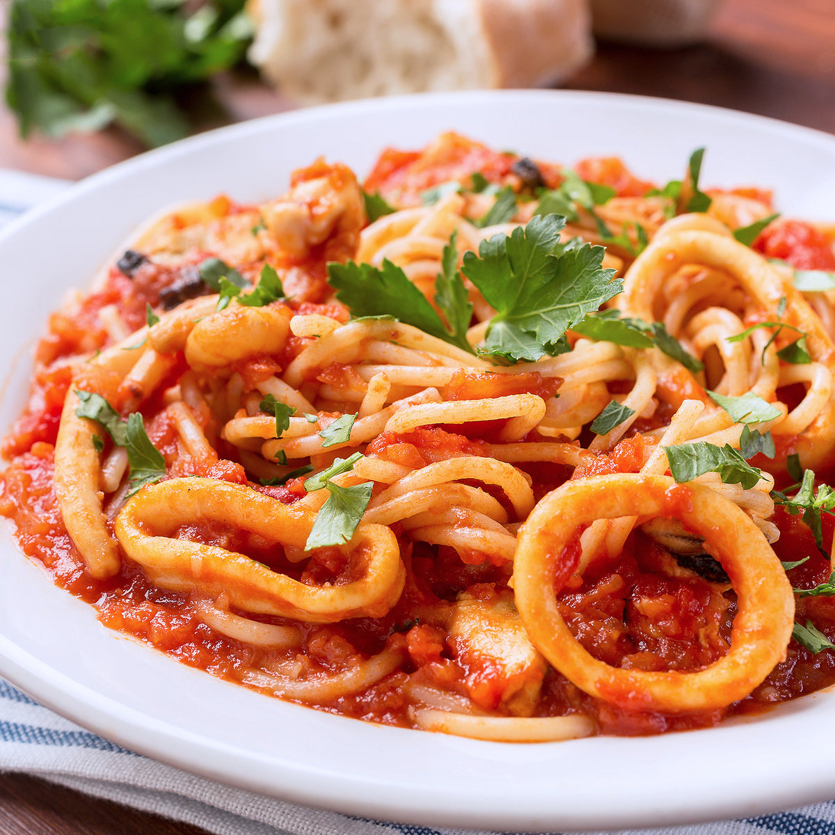 Wild-Caught Pre-Cooked & Cut Frozen Squid Rings from Argentina (1kg) - Horizon Farms