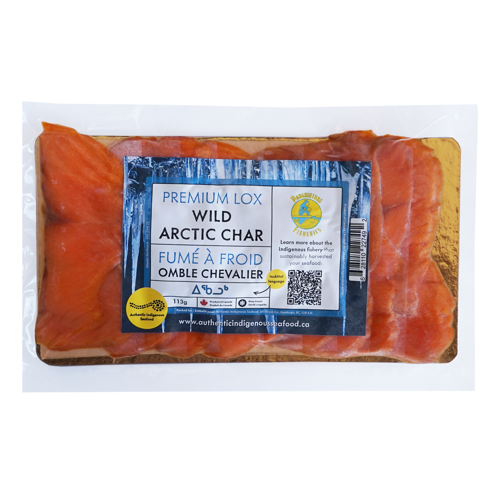 Wild-Caught Sugar-Free Cold-Smoked Arctic Char from Canada (113g)