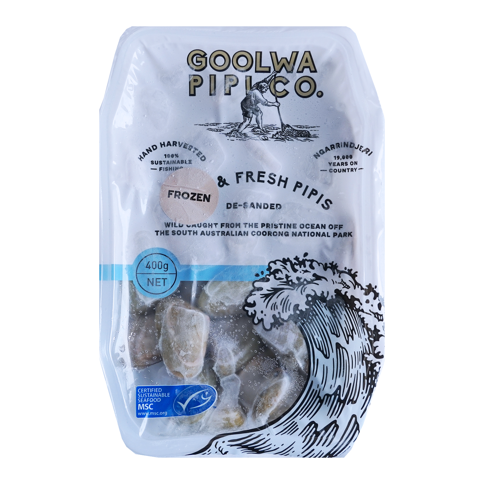 MSC Certified Wild-Caught Shell-On De-Sanded Pipi Clams from Australia (400g) - Horizon Farms