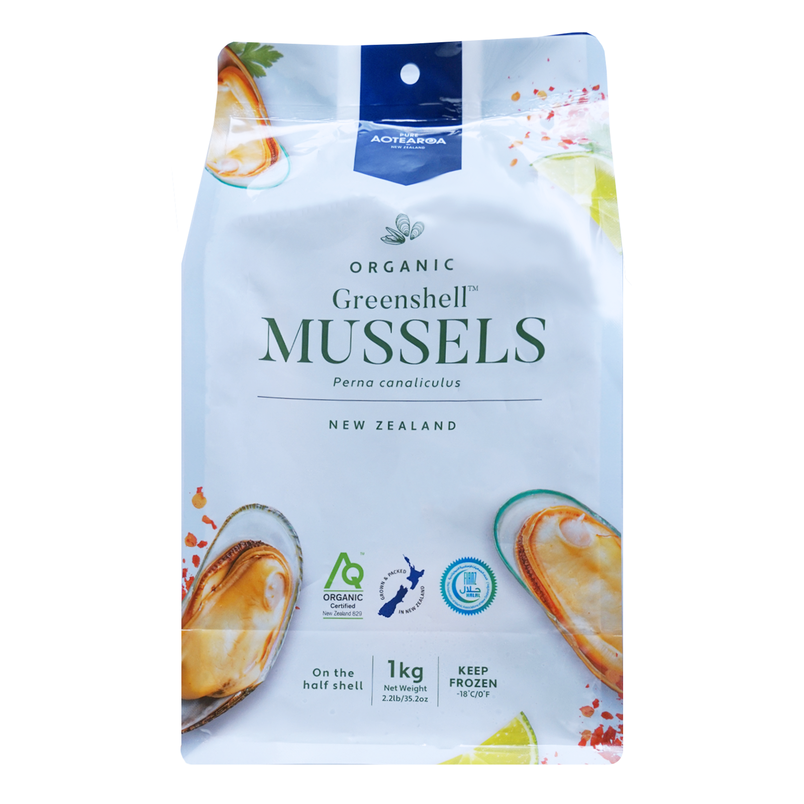 Organic Greenshell Mussels from New Zealand (1kg) - Horizon Farms