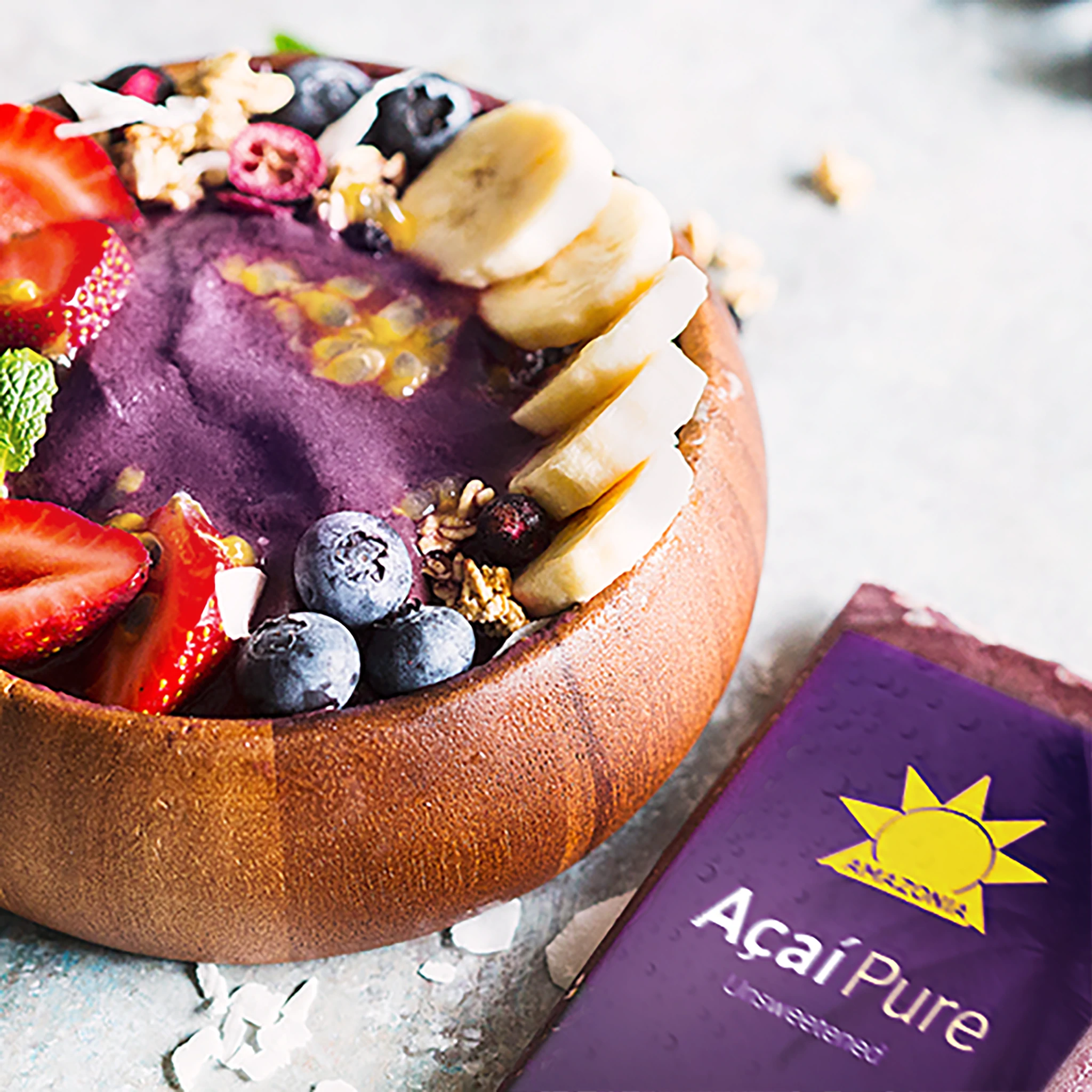 40% OFF Sale! (Past Best By: April 1st, 2025) Organic All-Natural Frozen Açaí Puree B-Grade (100g x 4) - Horizon Farms