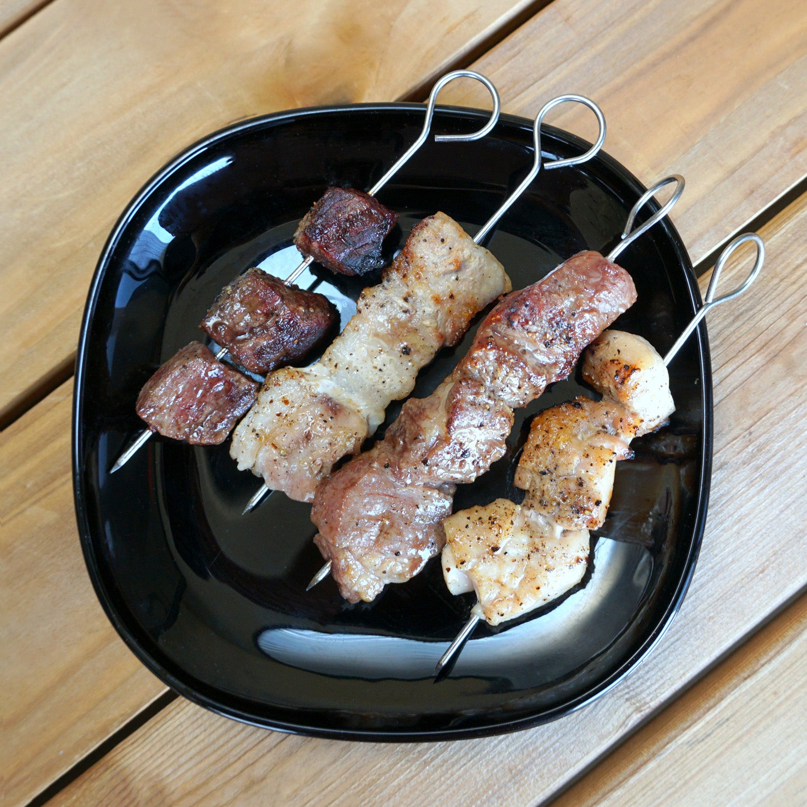 Free-Range Meat BBQ Skewer 4-Pack Variety Set (Beef, Chicken, Pork, Lamb) (1kg) - Horizon Farms