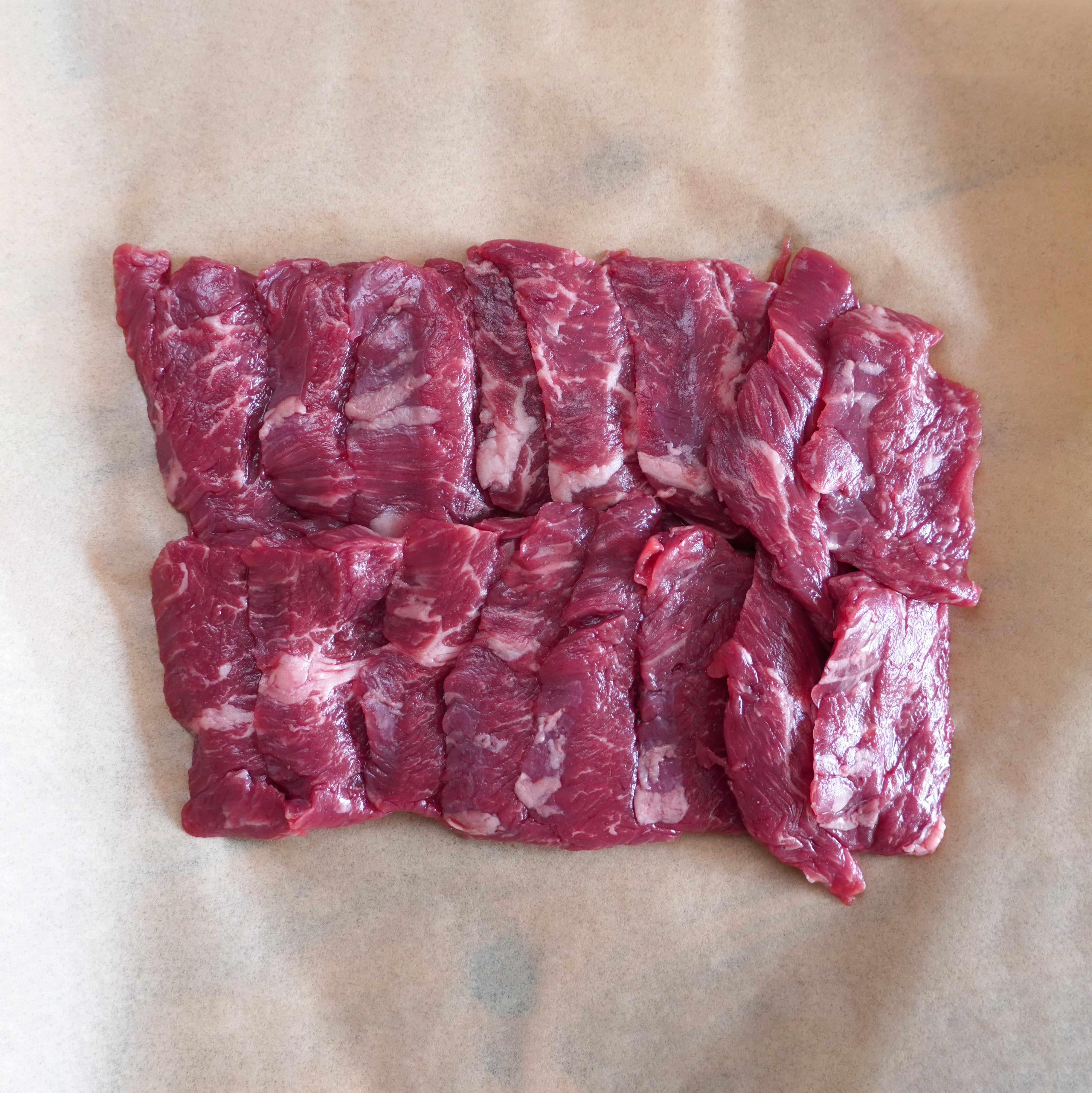 Grain-Fed Beef Flap Meat Slices from New Zealand B-Grade (300g) Best By: October 30th, 2025 - Horizon Farms