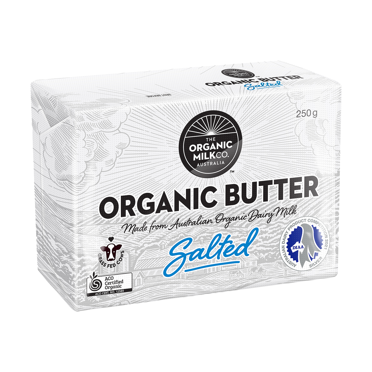 Certified Organic Grass-Fed Salted Butter (250g) - Horizon Farms