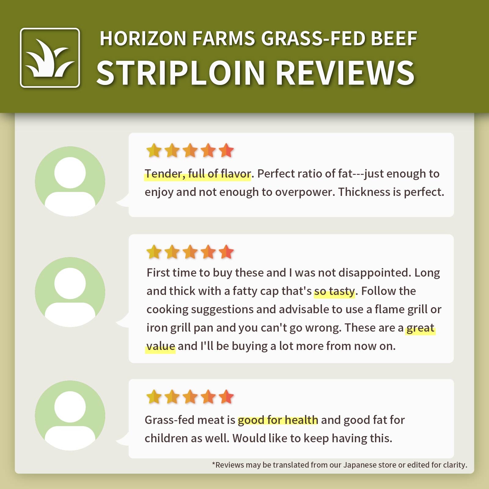 Grass-Fed Beef Striploin Steak New Zealand (200g) - Horizon Farms