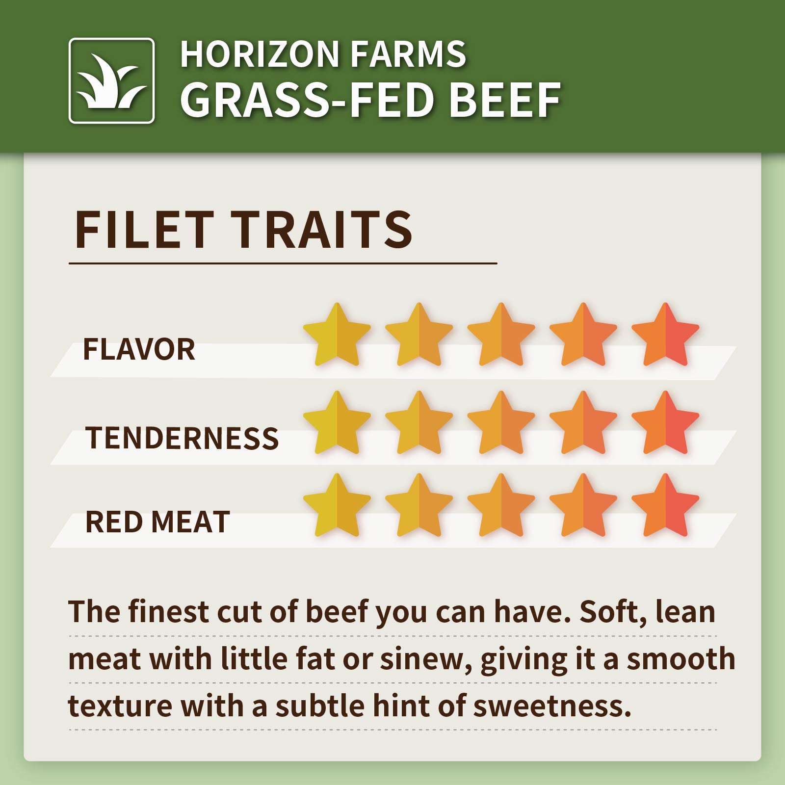 Grass-Fed Beef Filet Steak from New Zealand (200g) - Horizon Farms