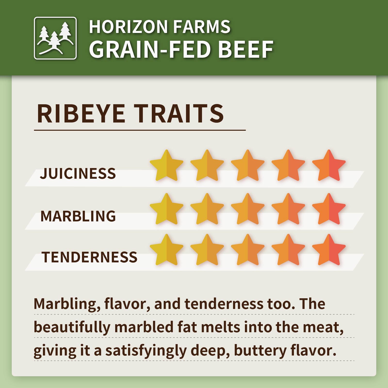 Grain-Fed Beef Ribeye Steak from New Zealand (200g) - Horizon Farms