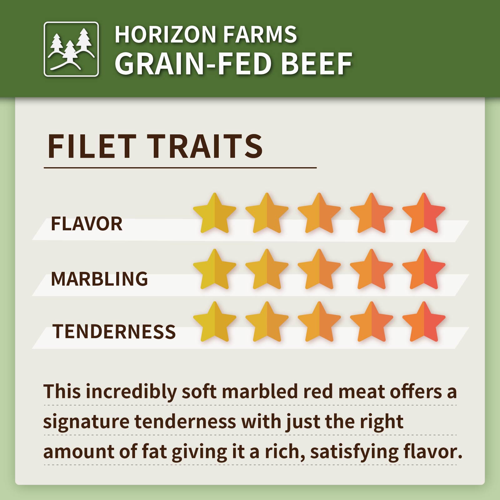 Grain-Fed Beef Filet Steak from New Zealand (200g) - Horizon Farms