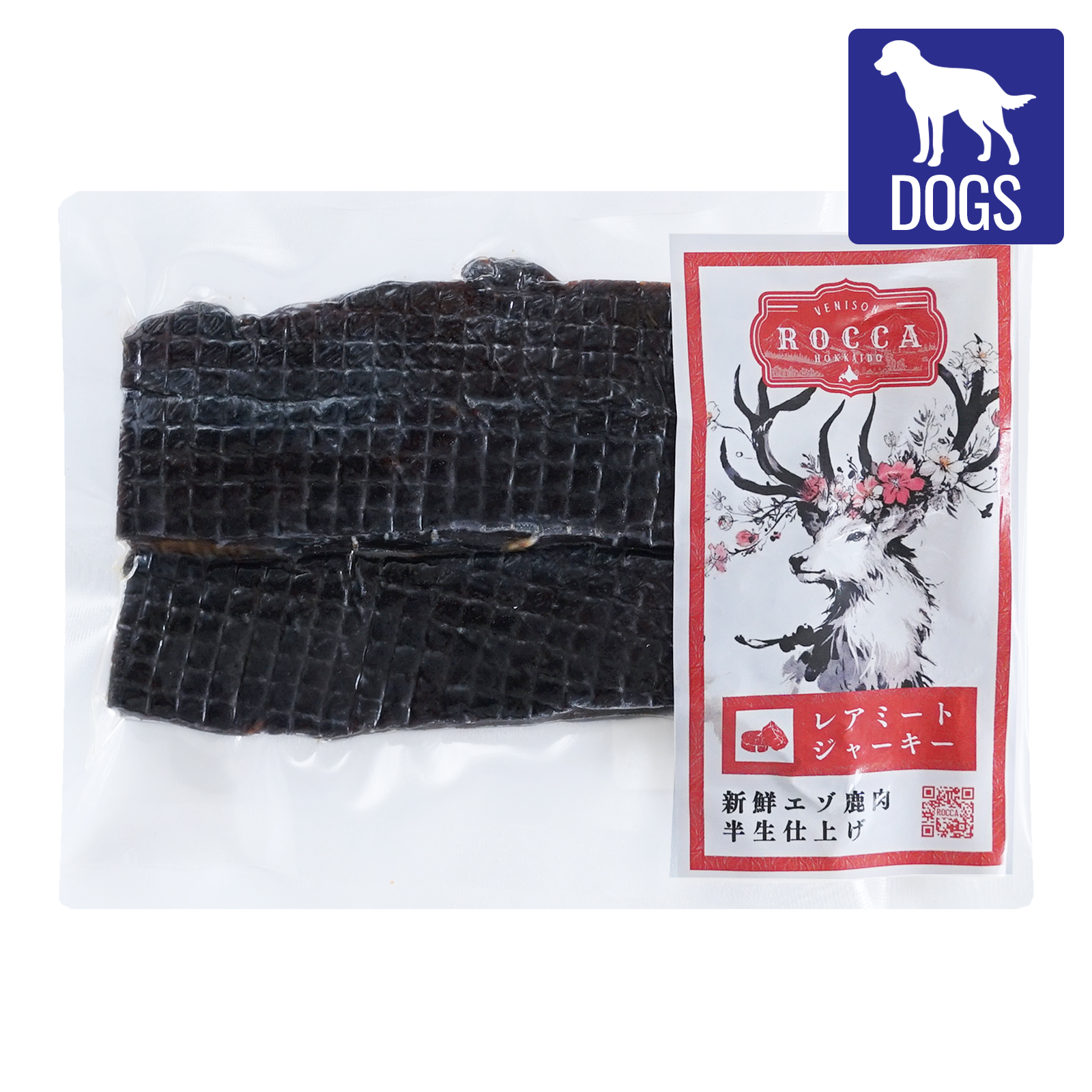 [For Dogs] All-Natural Wild Venison Loin Jerky Dog Treat from Hokkaido (60g) - Horizon Farms