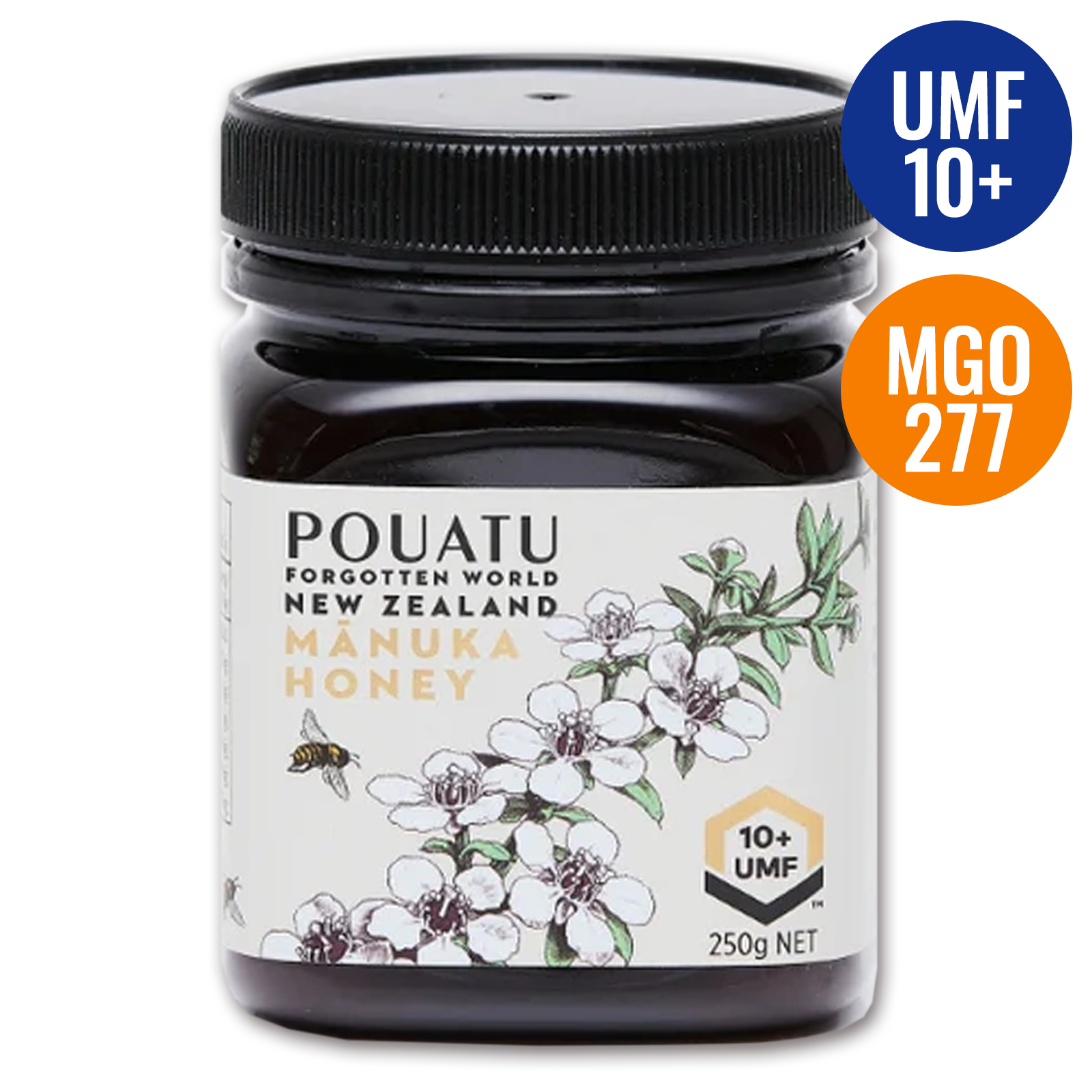 Premium All Natural Manuka Honey UMF10+ MGO277 from New Zealand (250g) - Horizon Farms