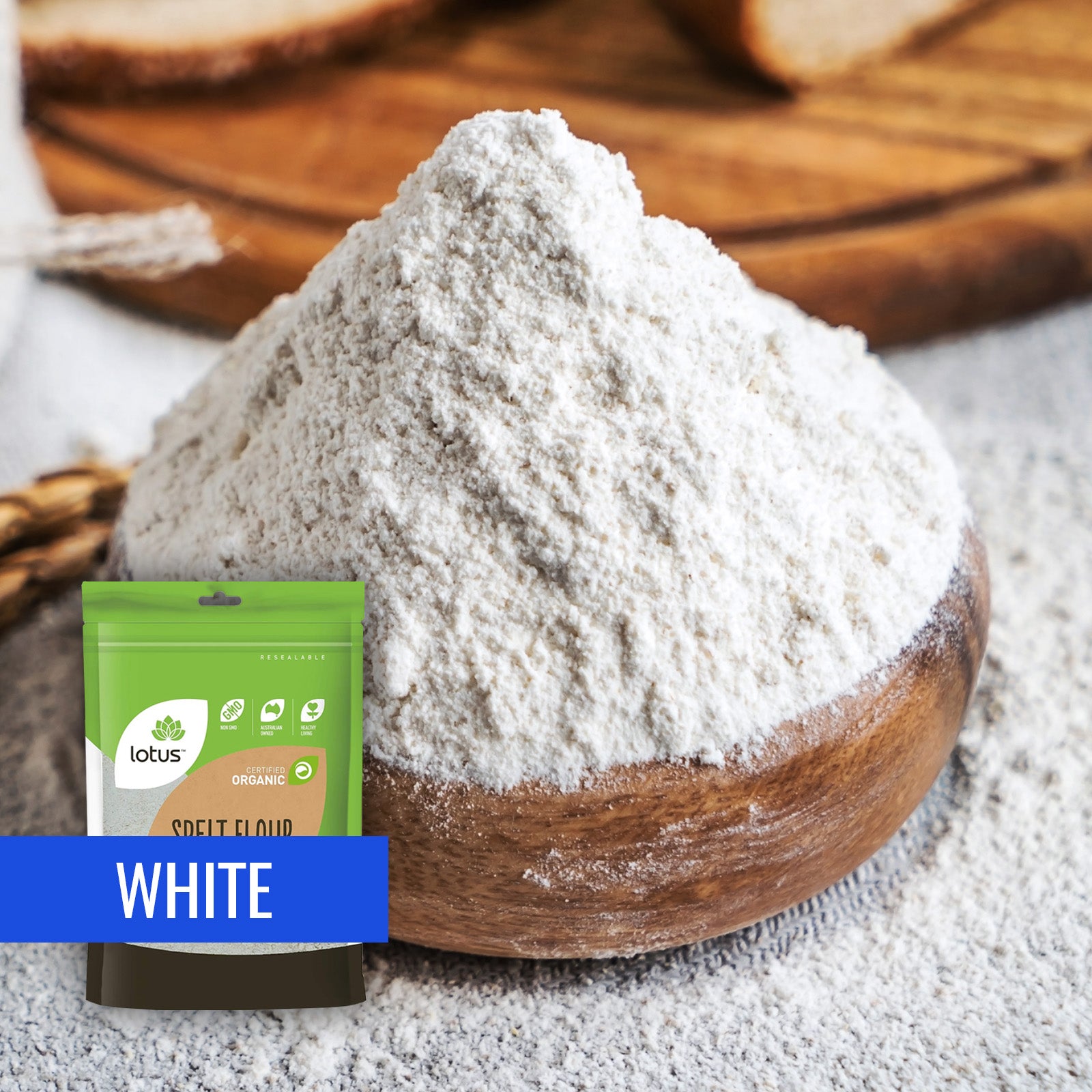 Certified Organic White Spelt Flour from Australia (1kg)