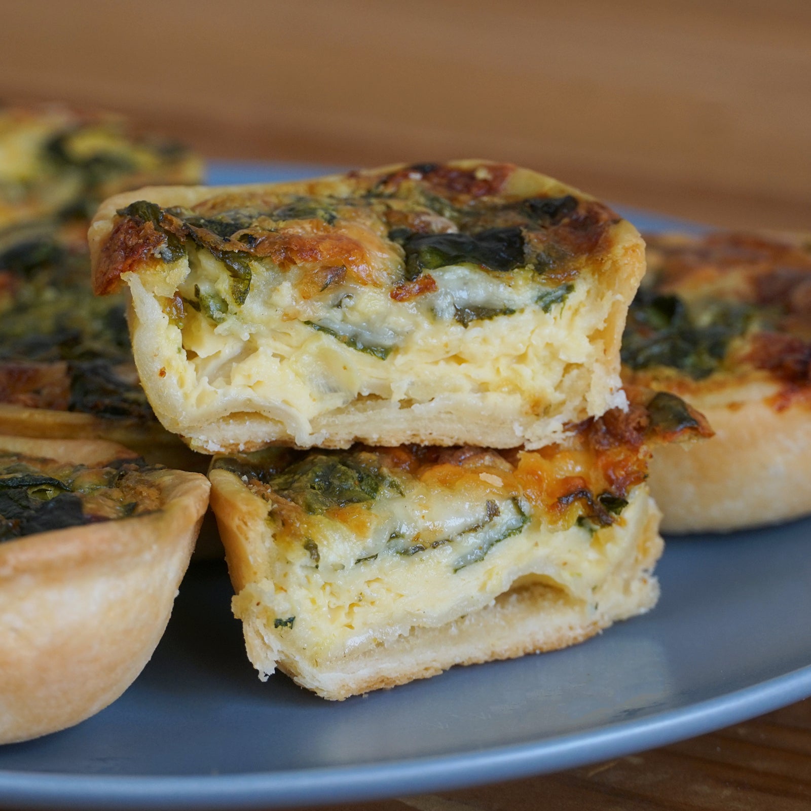 All-Natural Party-Size Spinach & Cheese Quiche from Australia (6pc)