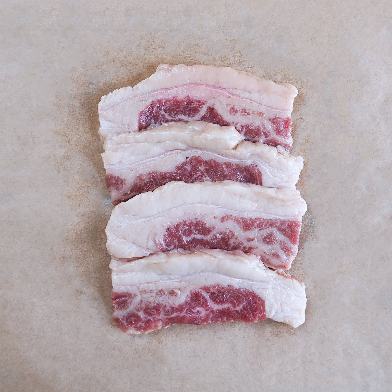 Premium American Grain-Fed Beef Belly BBQ Slices from the USA (100g)