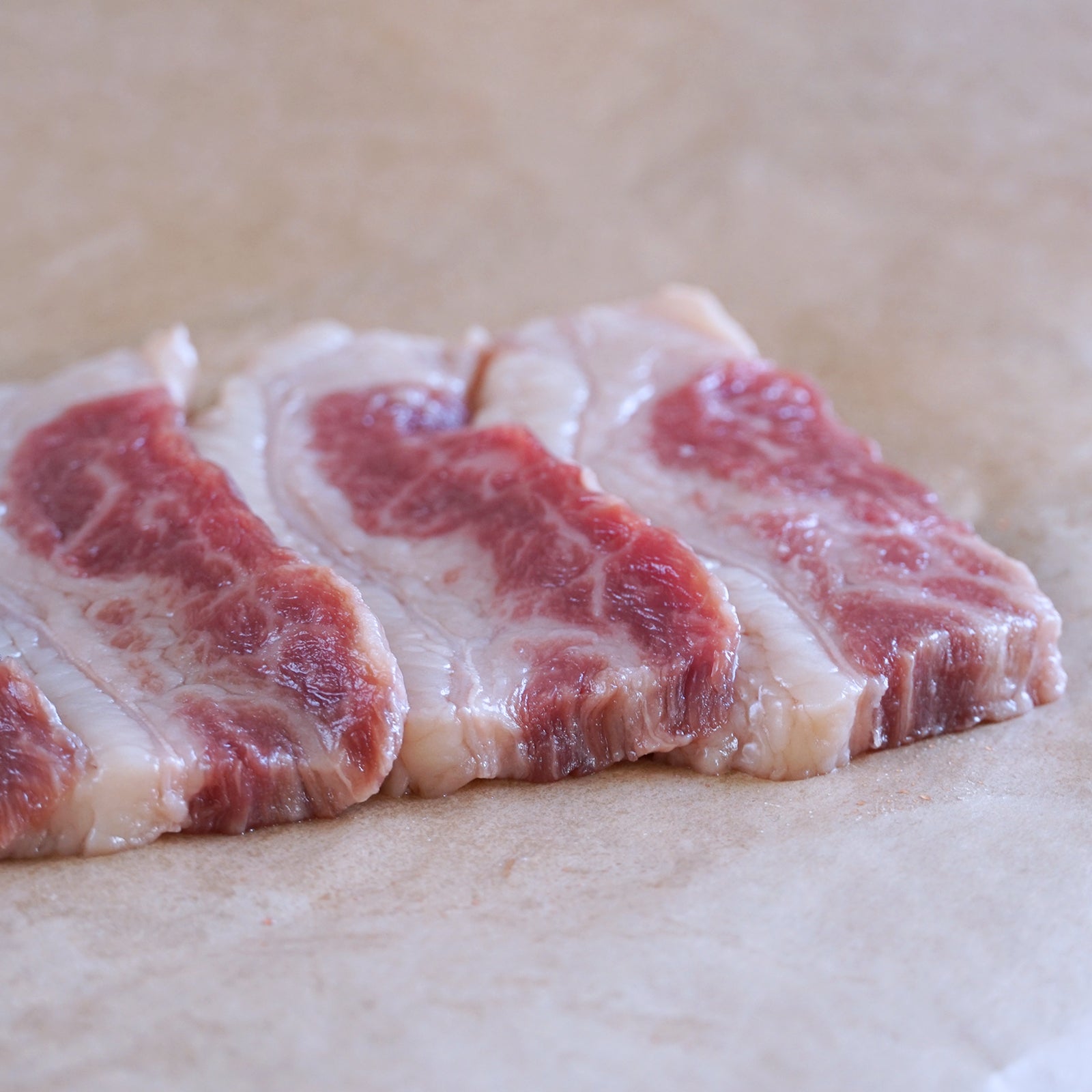 Premium American Grain-Fed Beef Belly BBQ Slices from the USA (100g)