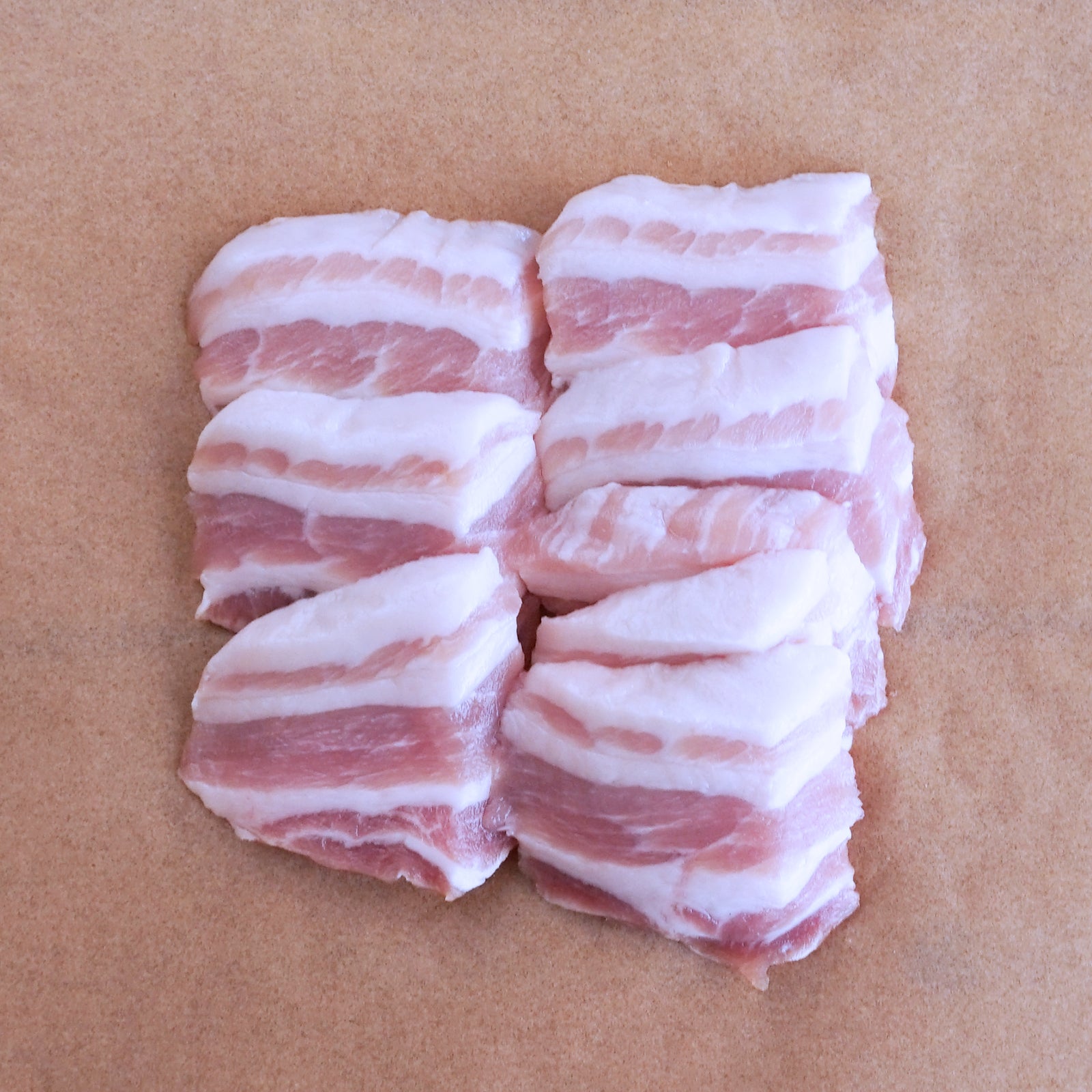 Free-Range Pork Thick Cut Belly Slices from Australia (100g) - Horizon Farms
