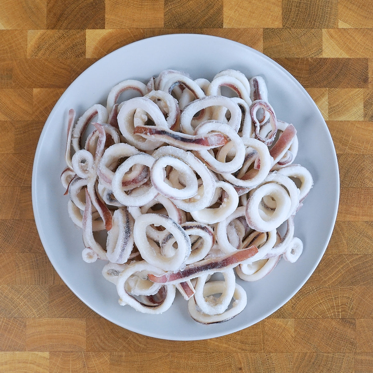 Wild-Caught Pre-Cooked & Cut Frozen Squid Rings from Argentina (1kg) - Horizon Farms
