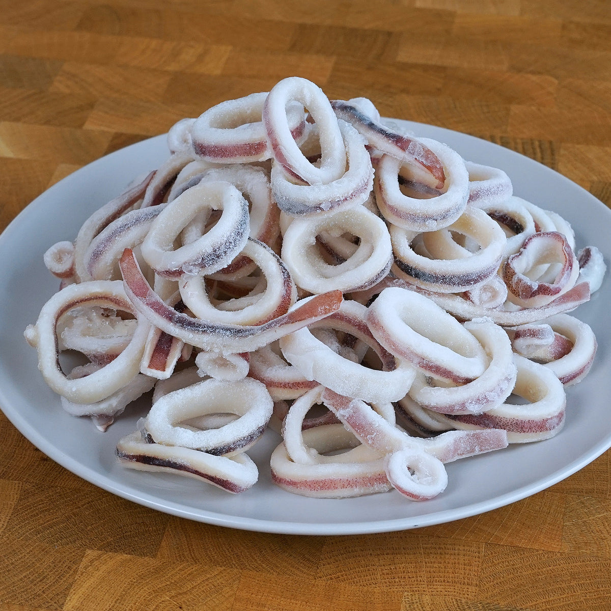 Wild-Caught Pre-Cooked & Cut Frozen Squid Rings from Argentina (1kg) - Horizon Farms