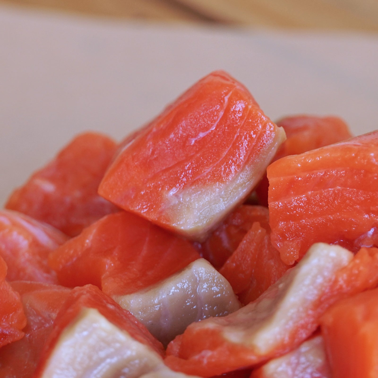 Wild-Caught Sashimi Grade Sockeye Salmon Dice Cuts from Canada (200g) - Horizon Farms