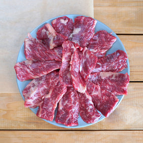 Japanese Range-Free Wagyu Beef Skirt Steak Slices from Iwate (300g) - Horizon Farms