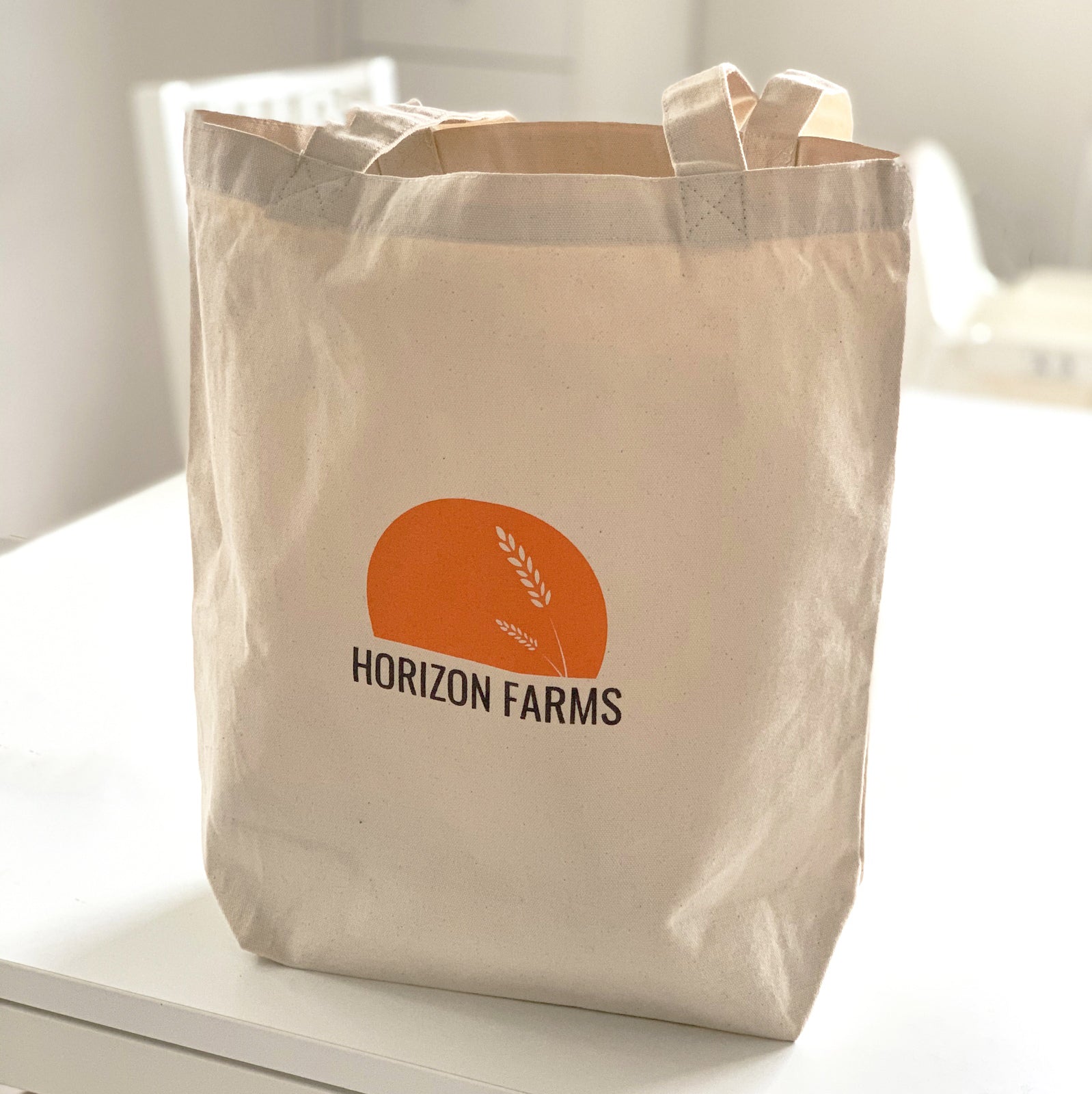 Original Compact Eco Tote Bag 100% Organic Cotton Unbleached - Horizon Farms