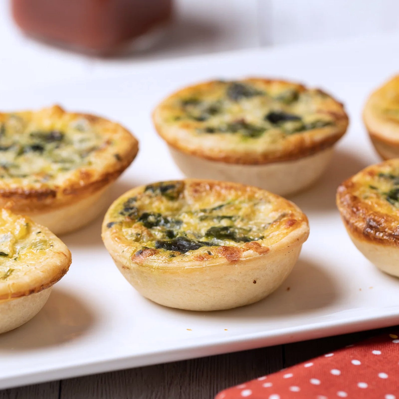 All-Natural Party-Size Spinach & Cheese Quiche from Australia (6pc) - Horizon Farms