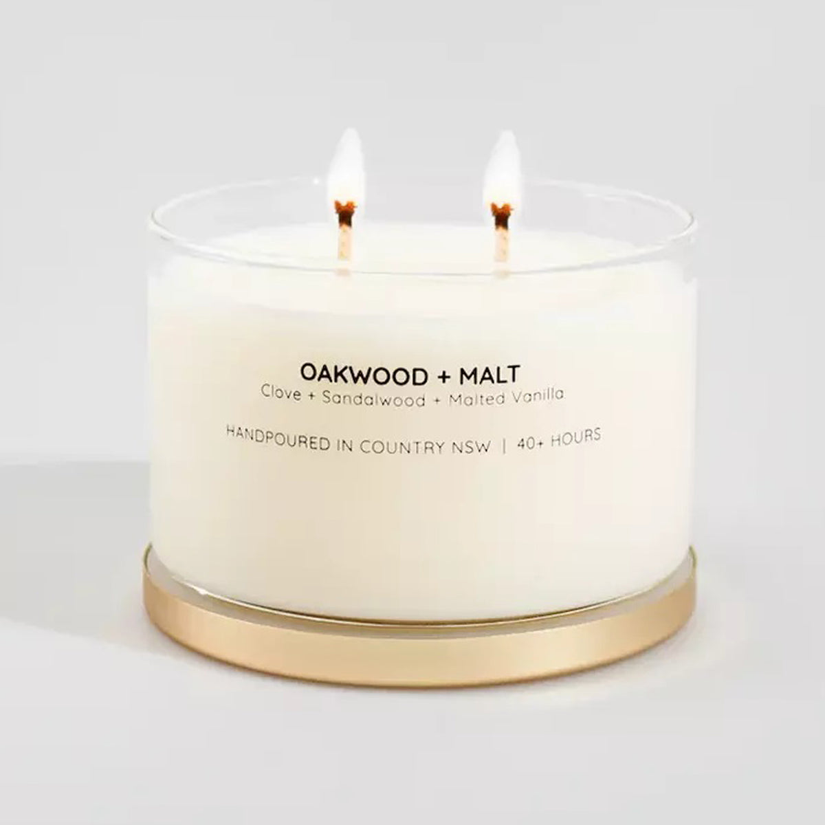100% Natural Soy Wax "Oakwood & Malt" Candle from Australia (330g)