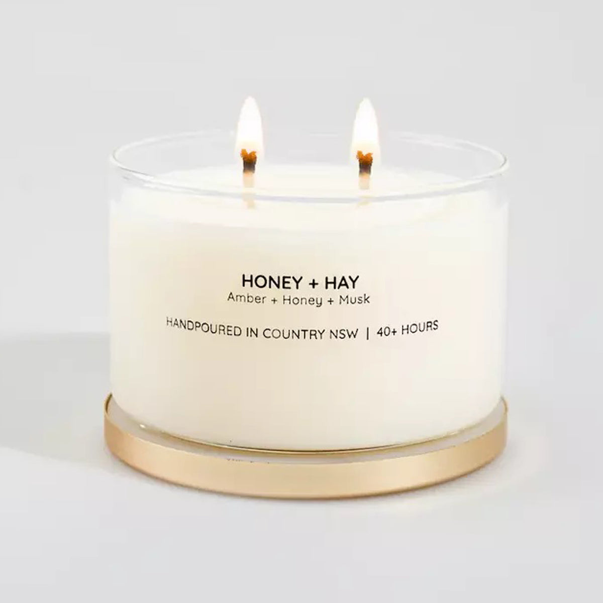 100% Natural Soy Wax "Honey & Hay" Candle from Australia (330g) - Horizon Farms
