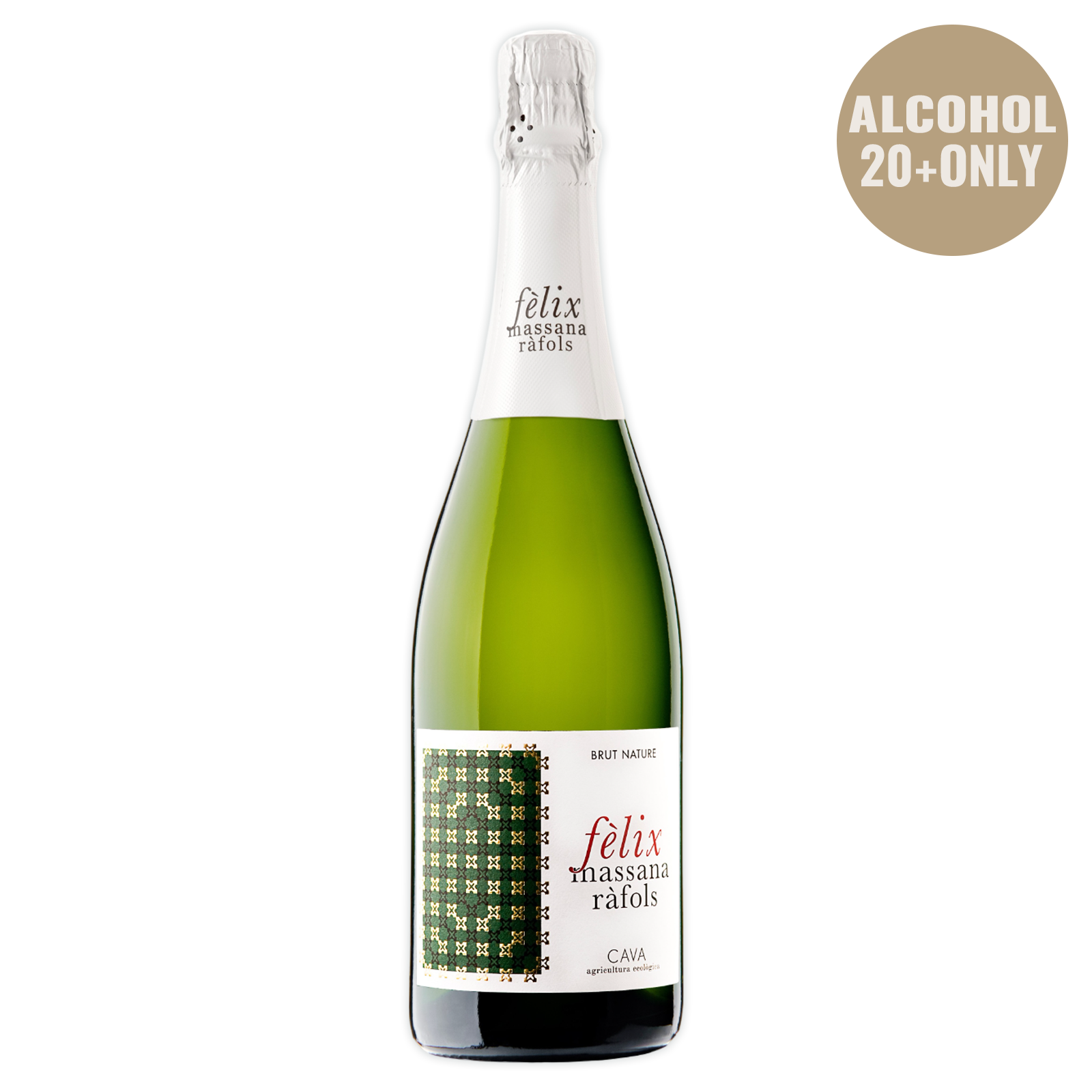 Organic Cava Sparkling White Wine Brut Nature Familia from Spain (750ml) - Horizon Farms