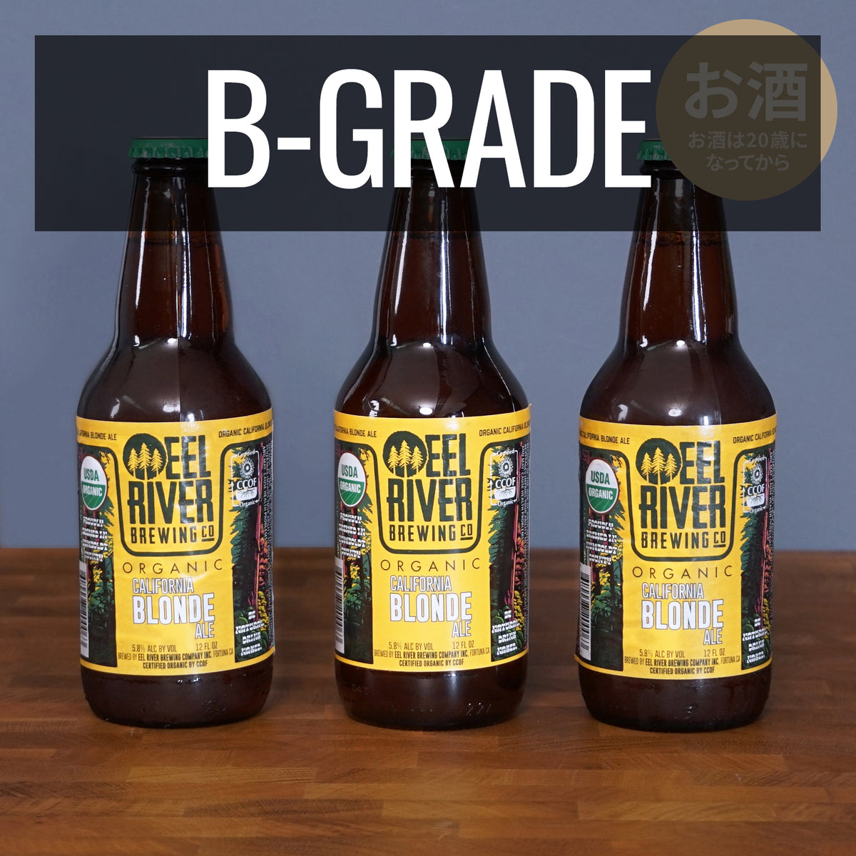 Certified Organic Blonde Ale Craft Beer from California B-Grade (355ml x 3 bottles) Best By: October 28th, 2026 - Horizon Farms