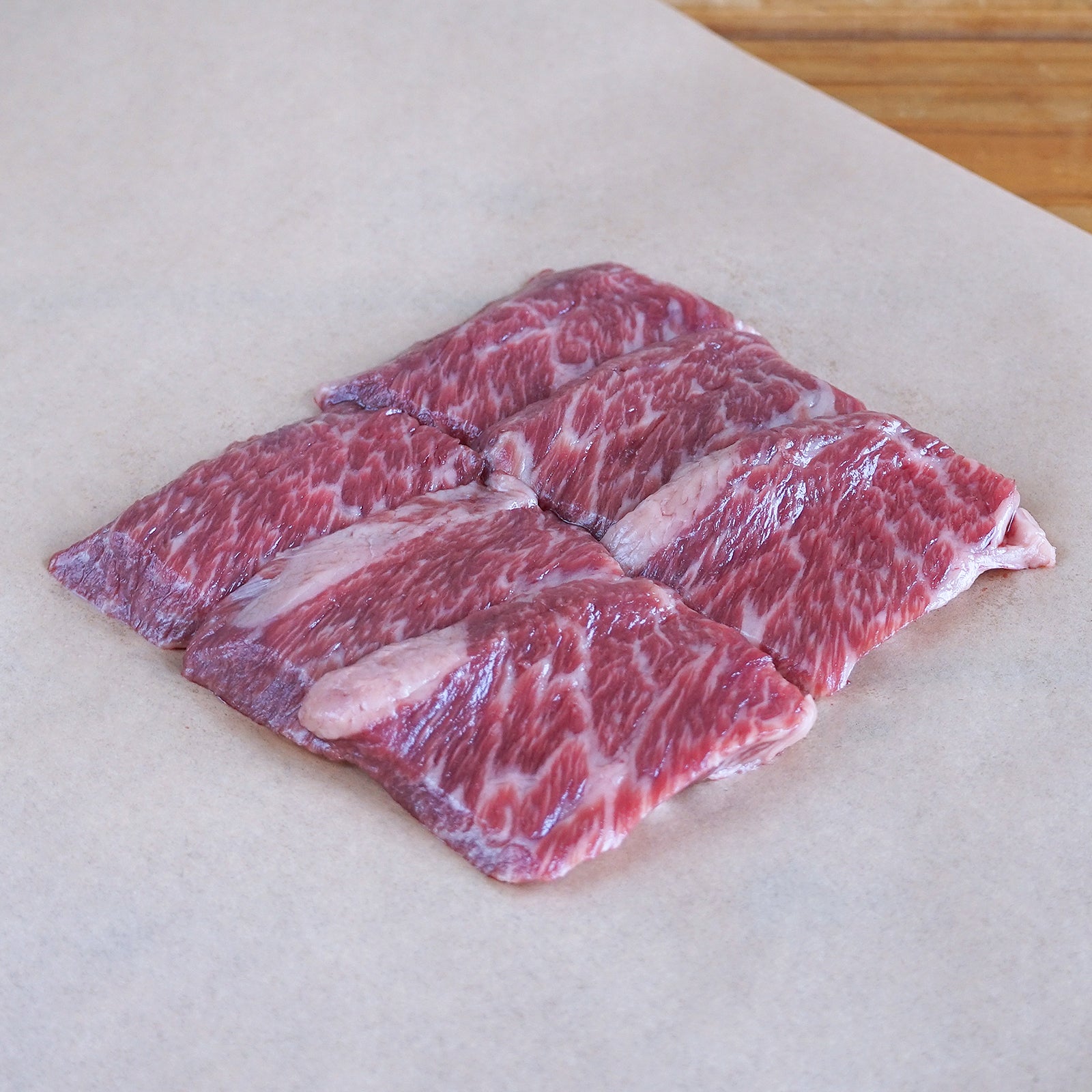 Premium American Grain-Fed Beef Chuck Roll BBQ Slices from the USA (100g)