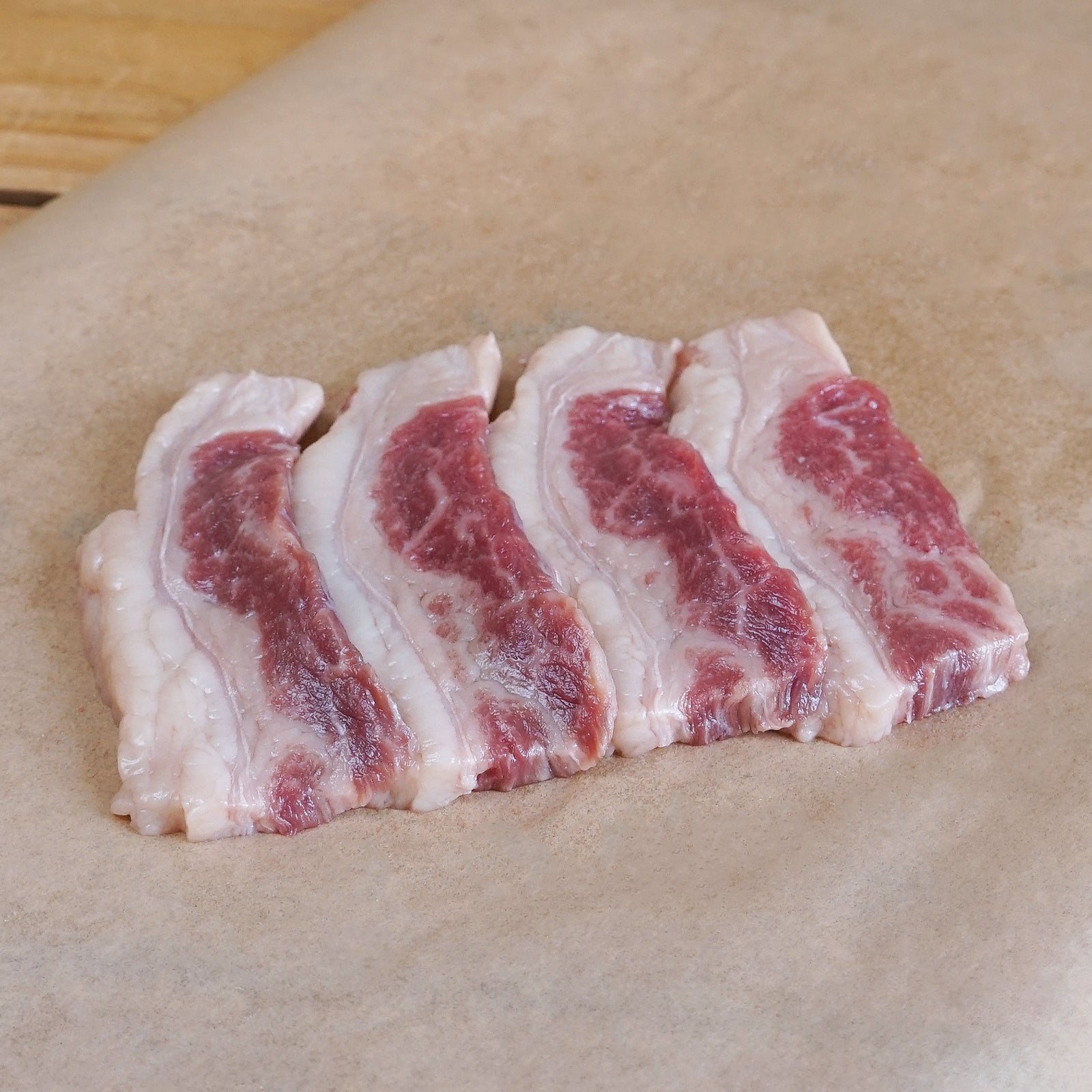 Premium American Grain-Fed Beef Belly BBQ Slices from the USA (100g)