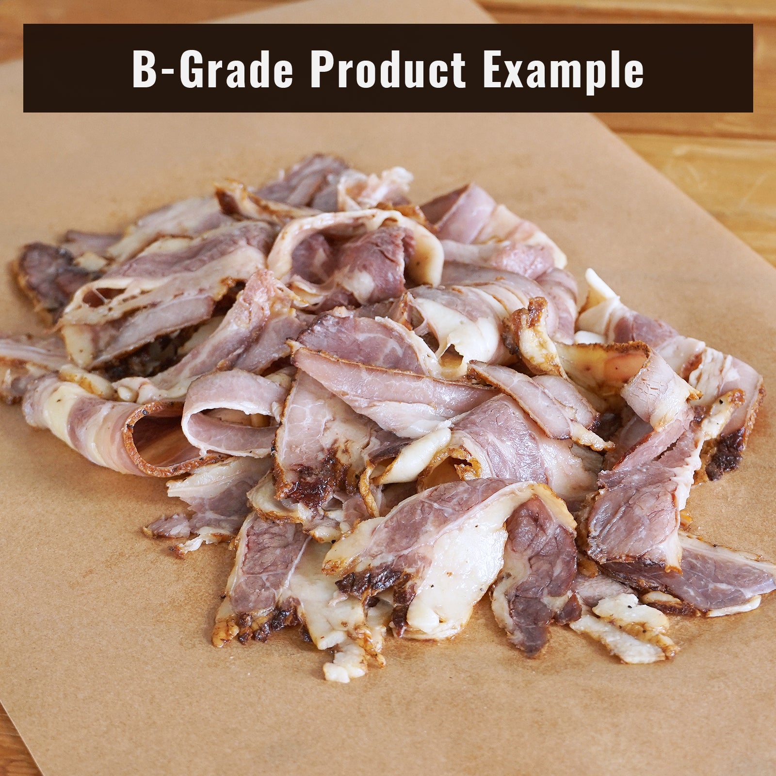 All-Natural Bacon Slices from Pork or Beef B-Grade (200g)