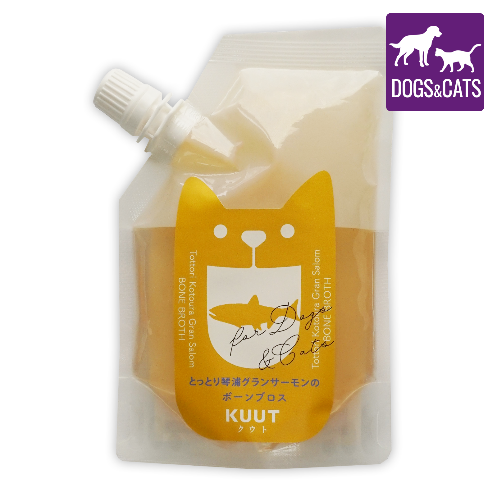[For Dogs & Cats] All-Natural Unsalted Salmon Bone Broth from Tottori (120g) - Horizon Farms